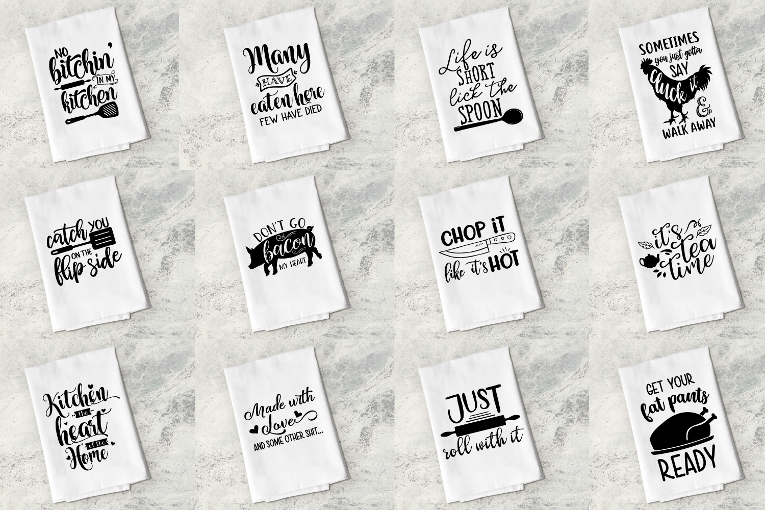 Download Funny Kitchen Quotes Bundle - SVG, EPS, DXF, PNG