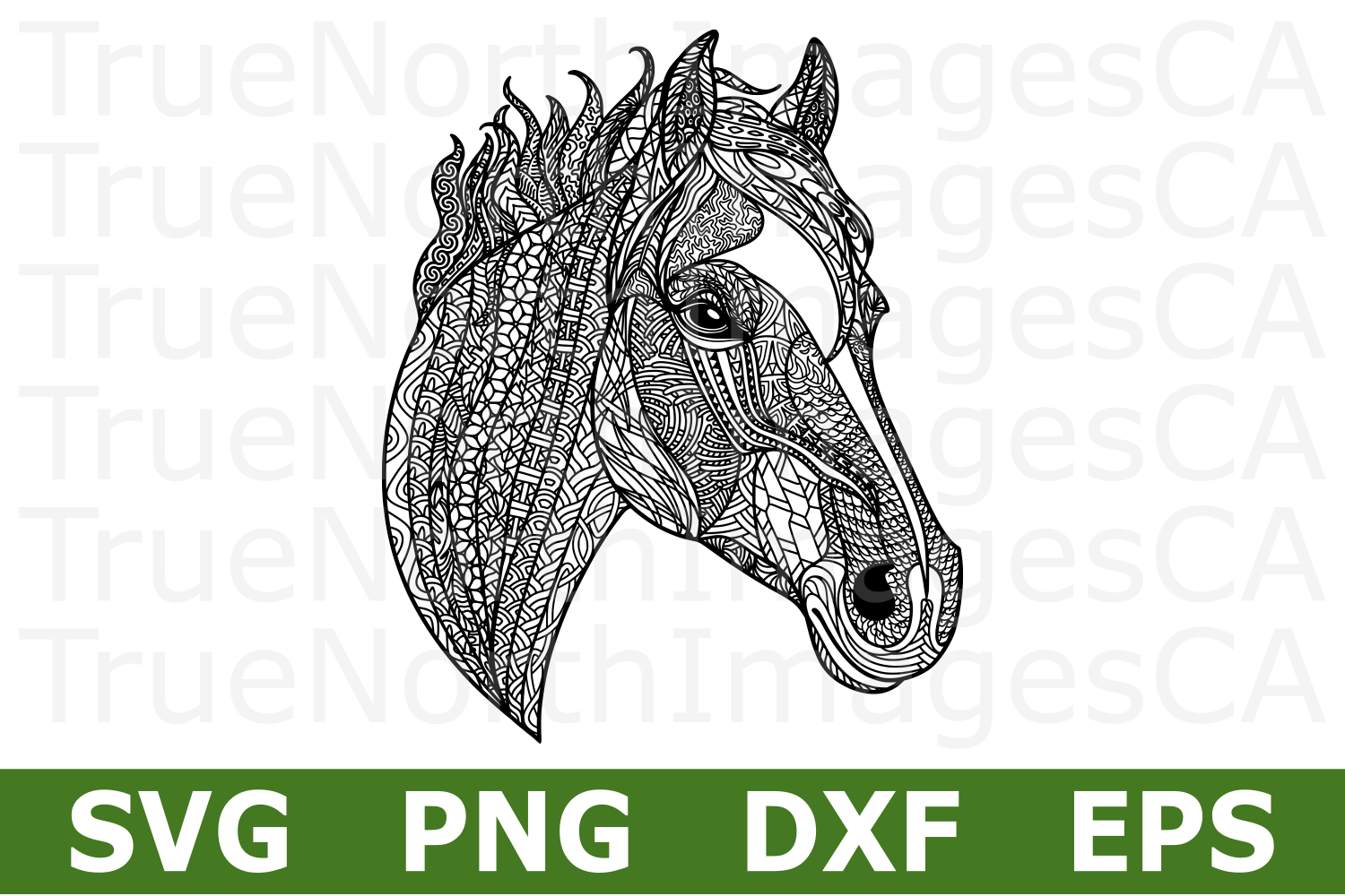 Download Zentangle Horse - An Animal SVG Cut File