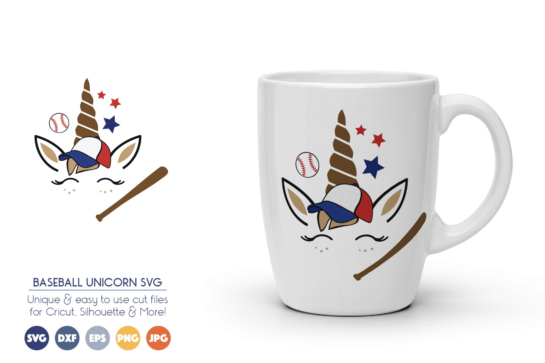 Baseball Unicorn SVG Cut Files