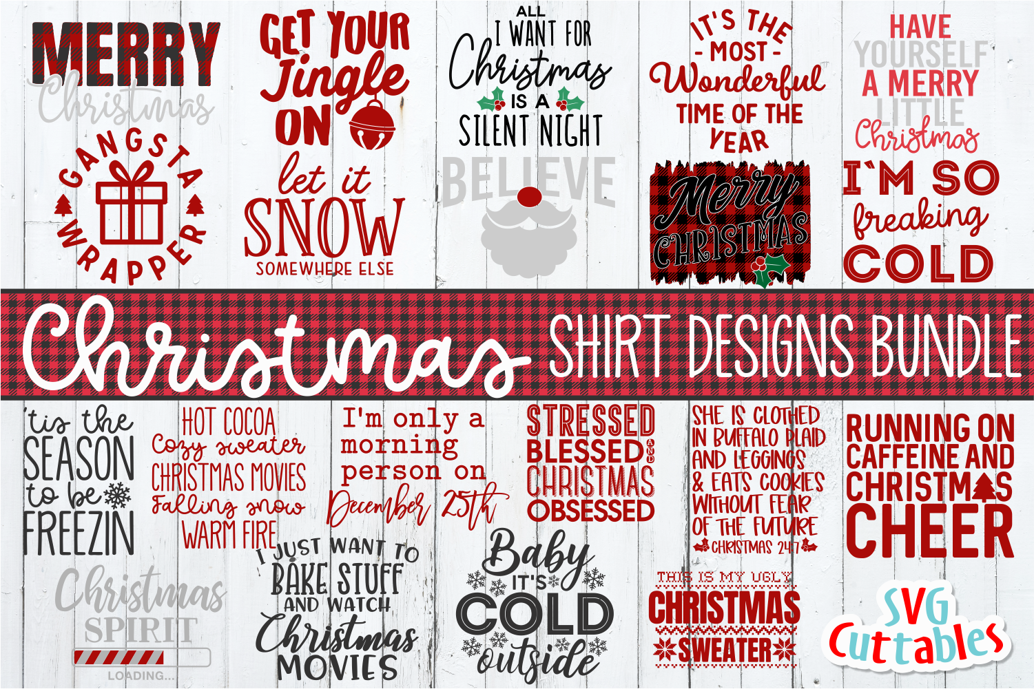 Christmas Shirt Designs Bundle | SVG Cut File