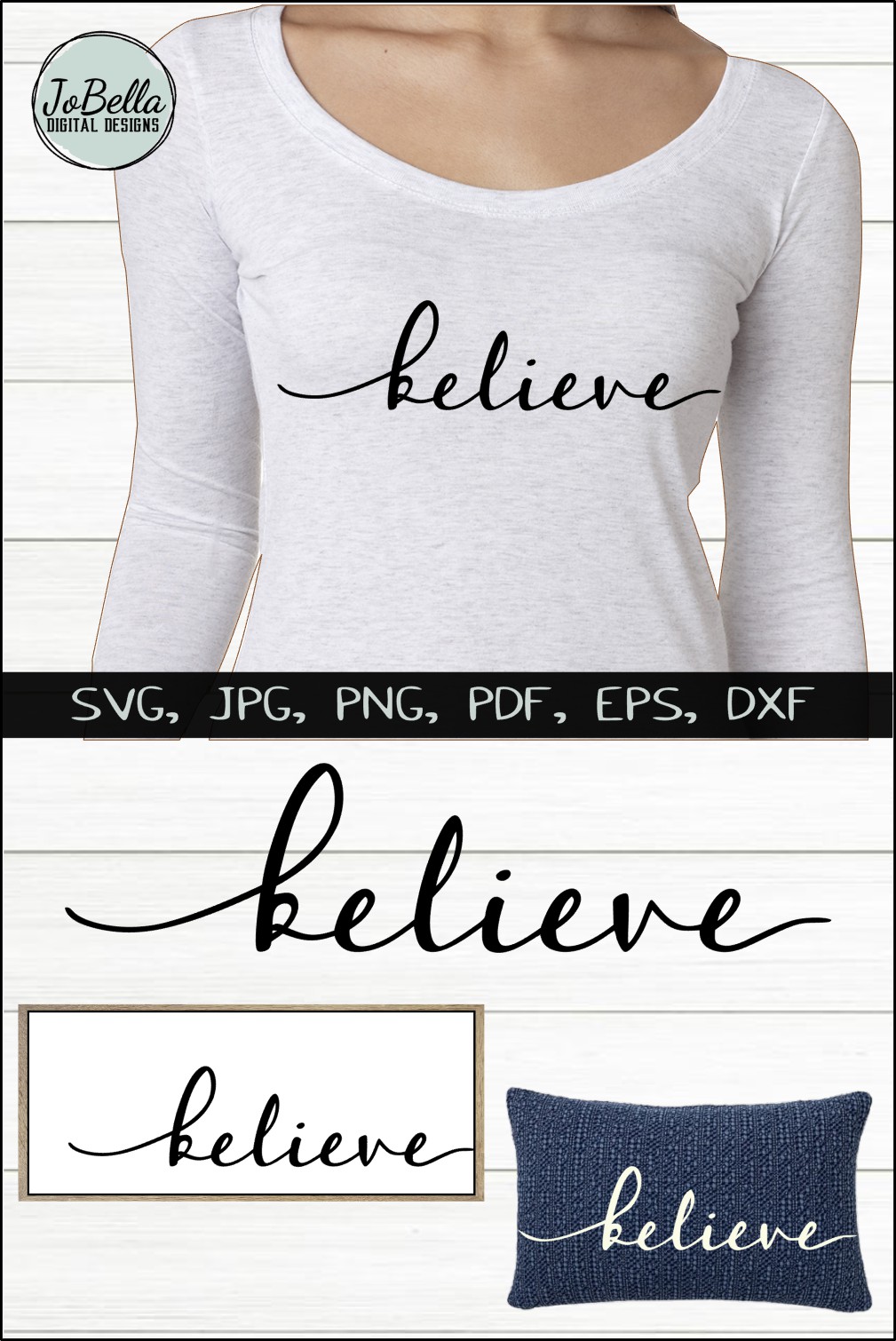 Download Believe SVG, Sublimation and Printable Christian Design ...