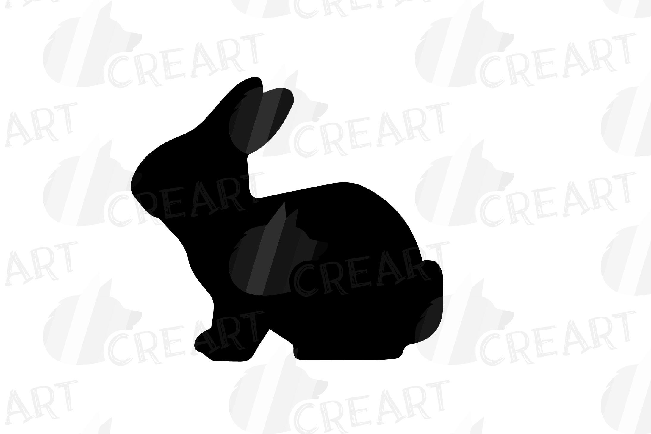 Download Rabbit family silhouettes, bunny silhouette svg cutting file