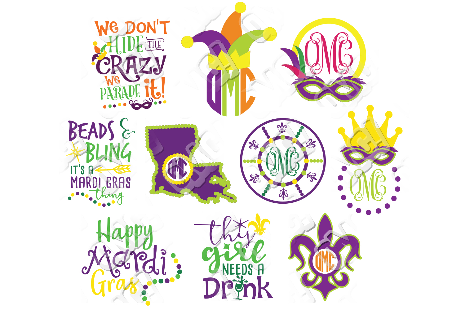 Download Mardi Gras SVG Bundle