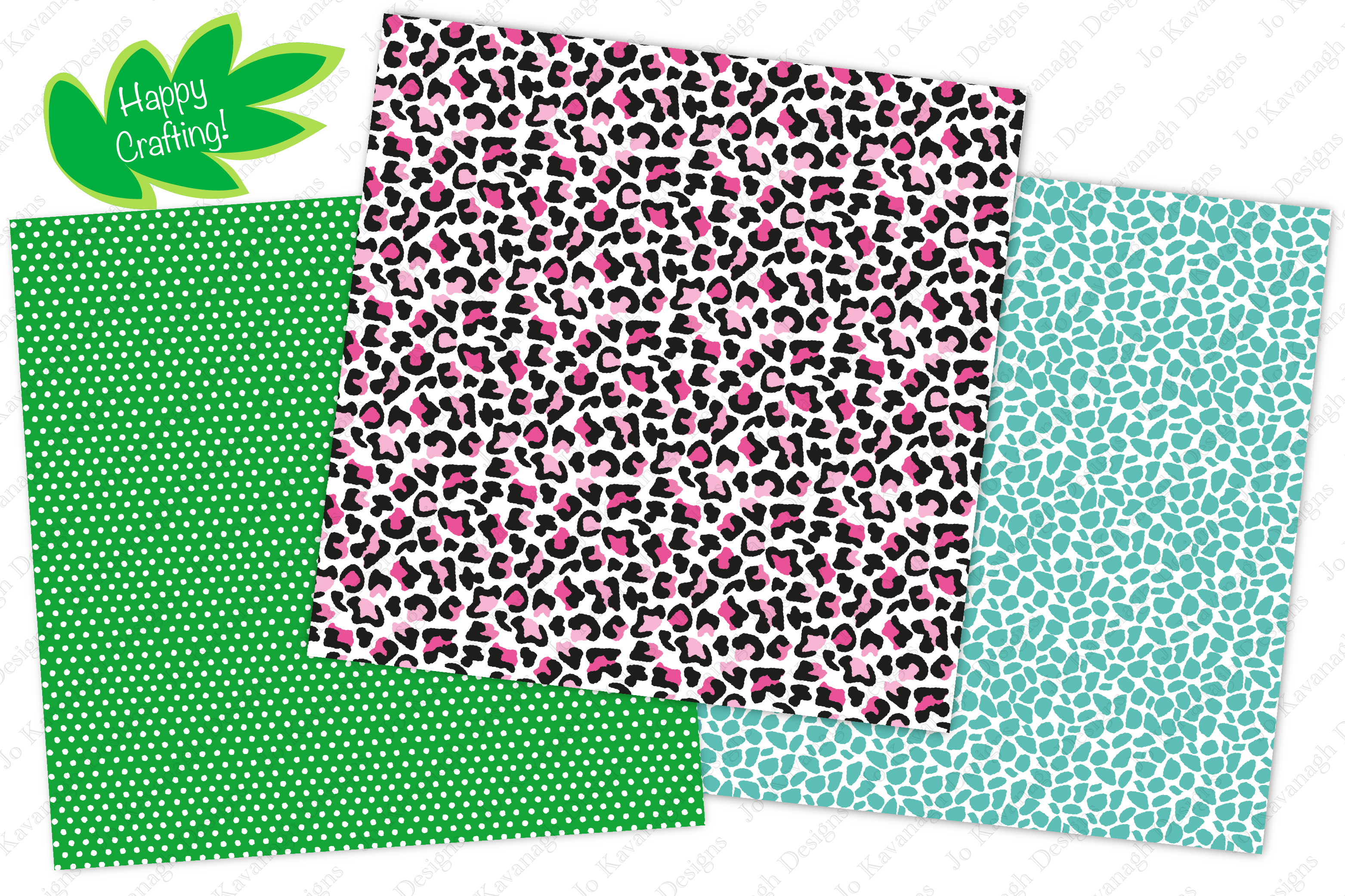 Jungle digital papers, Jungle patterns, Scrapbook papers (85911
