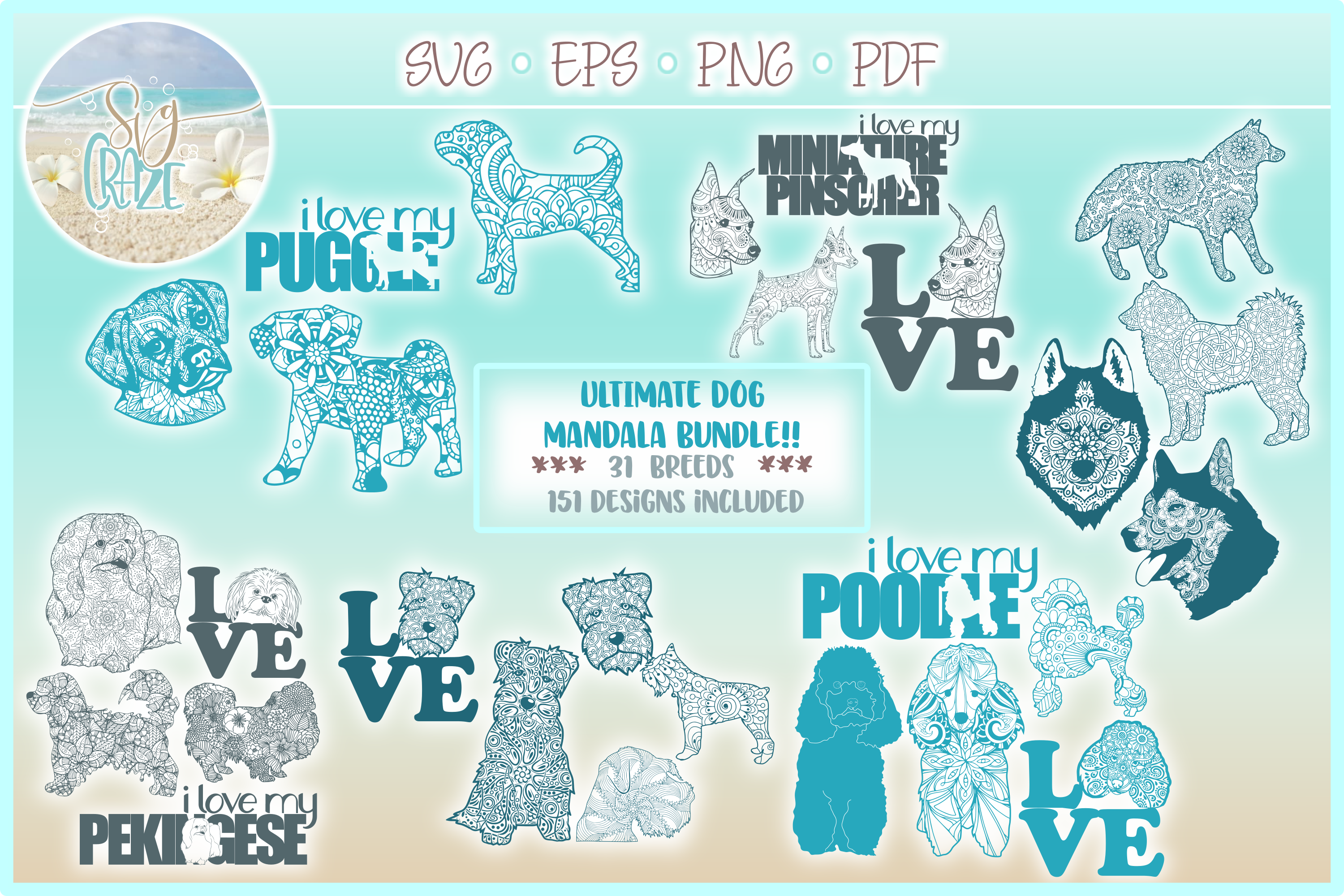 Free Free Mandala Svg Dog 130 SVG PNG EPS DXF File