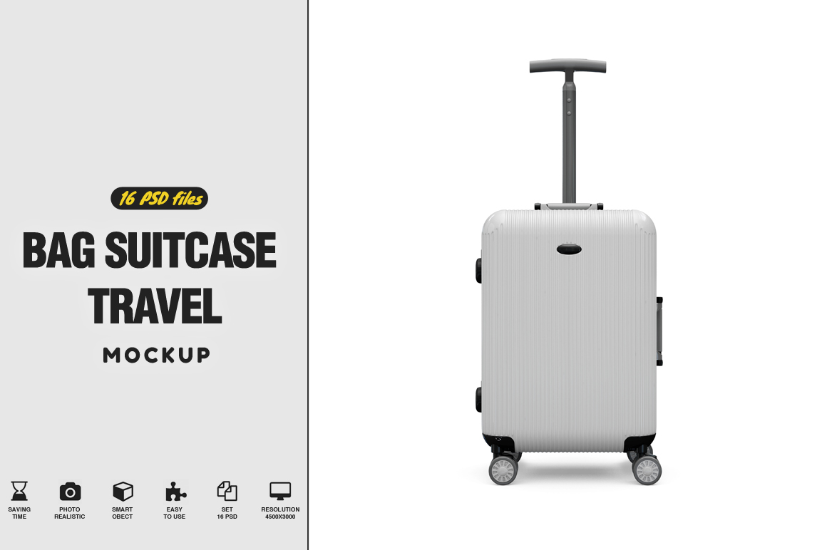 Download Bag Suitcase Travel Vol.1 Mockup (34748) | Mock Ups | Design Bundles