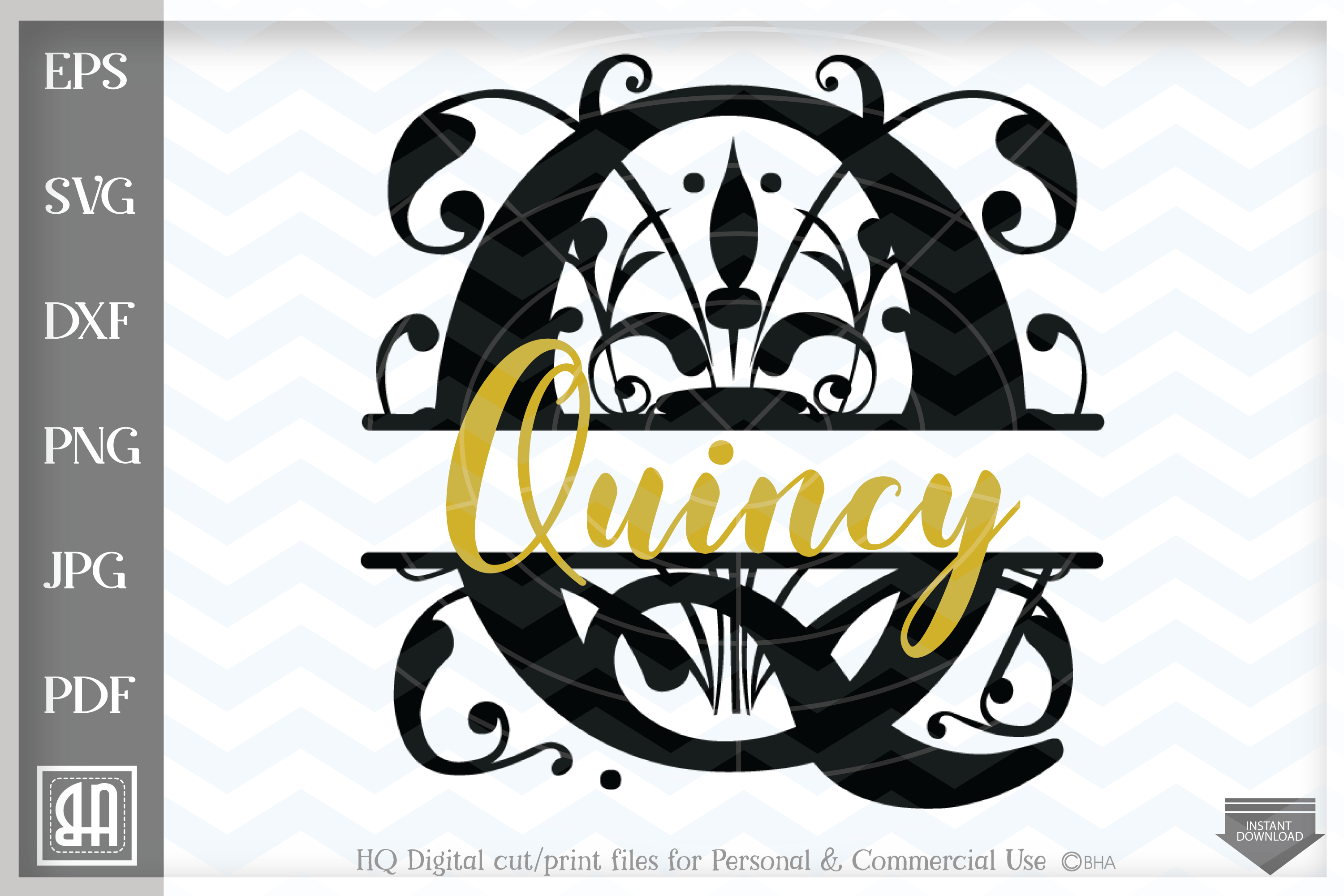 Monogram Letters SVG - Split - Split Letters - Regal Letters