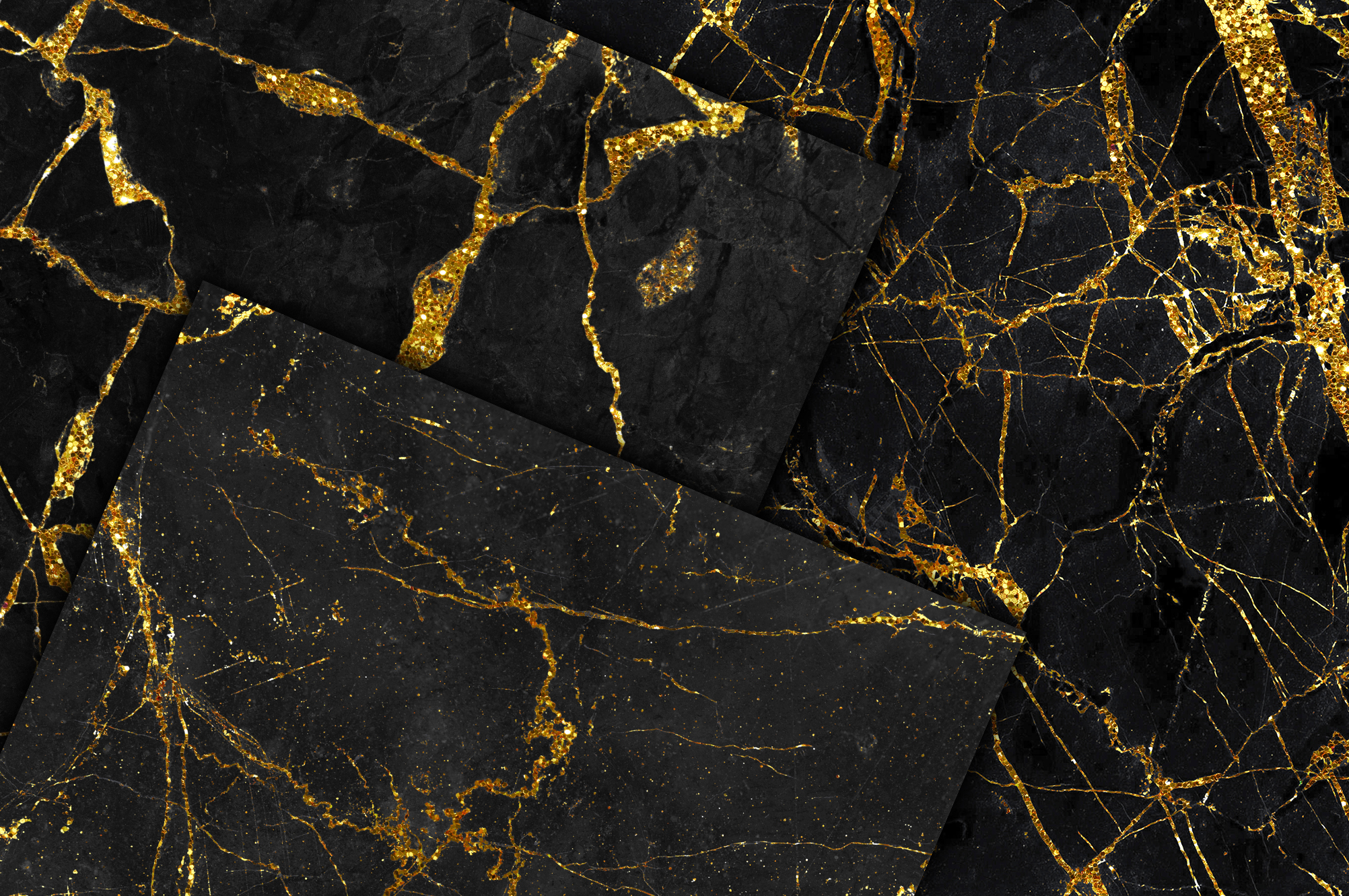 Gold and Black Marble 112 Textures, Mixed Bundle, Background
