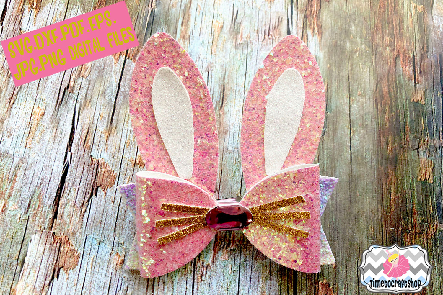 Easter Bunny Ears Hair Bow Template 179107 SVGs Design Bundles
