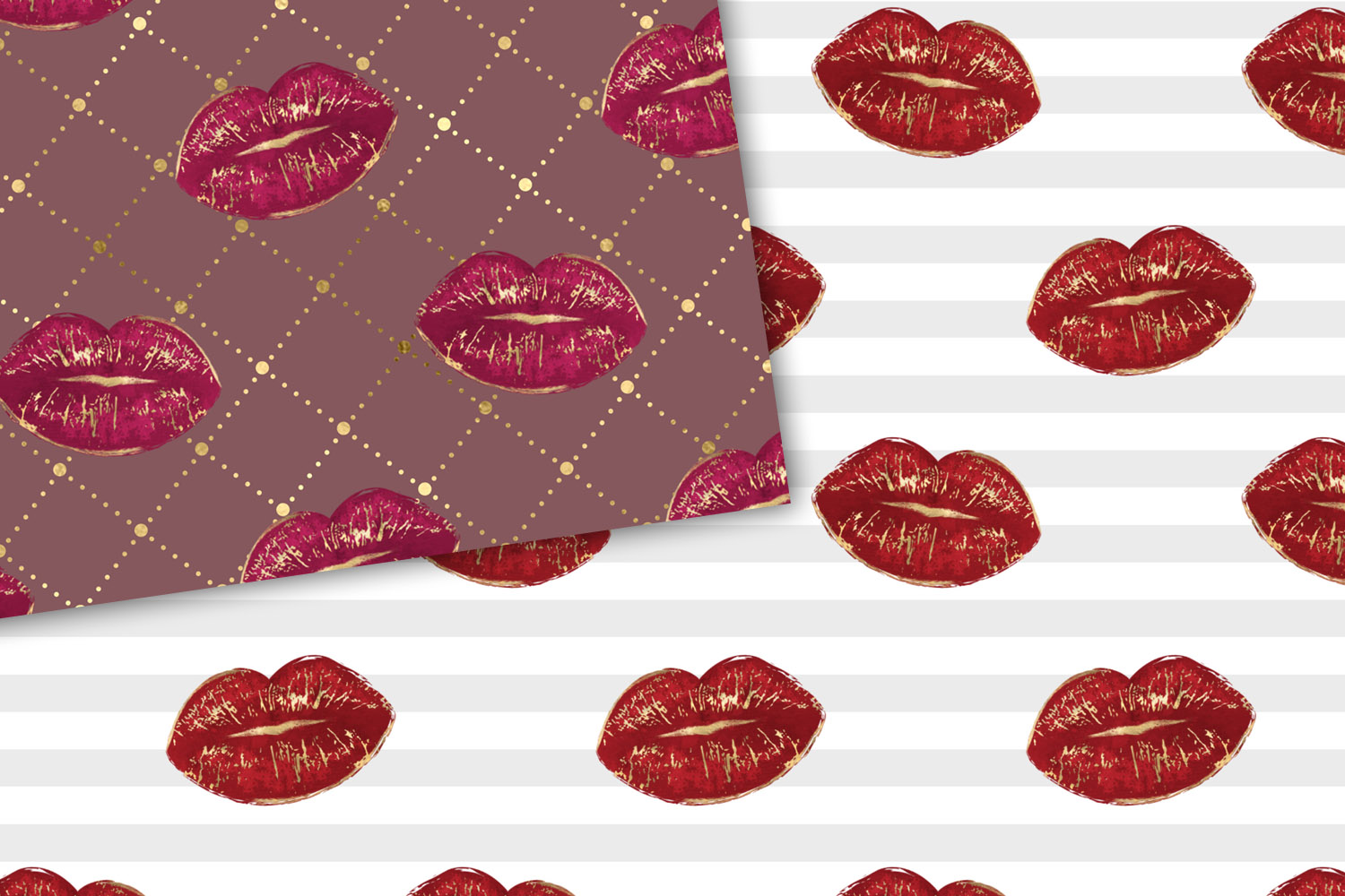 Lip print analysis picture