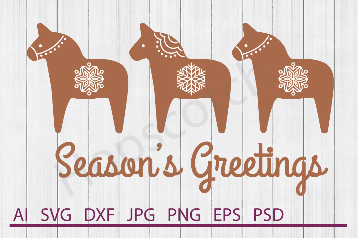 Horse SVG, Christmas Horses SVG, DXF File, Cuttable File