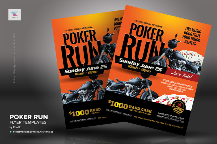 Poker Run Flyer Templates (235786) Flyers Design Bundles