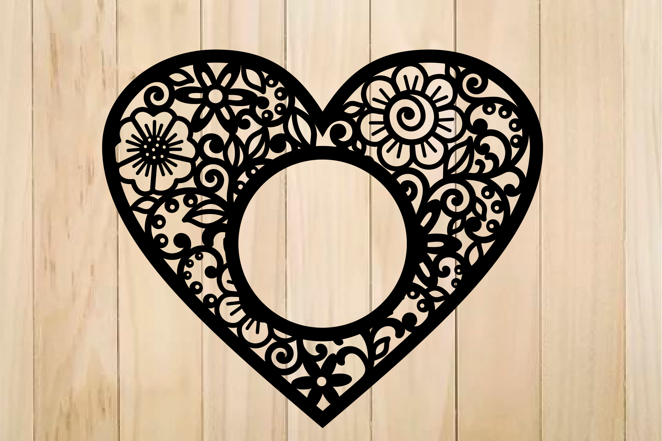 Heart SVG, Zentangle Heart SVG, Mandala Heart, Heart Frames