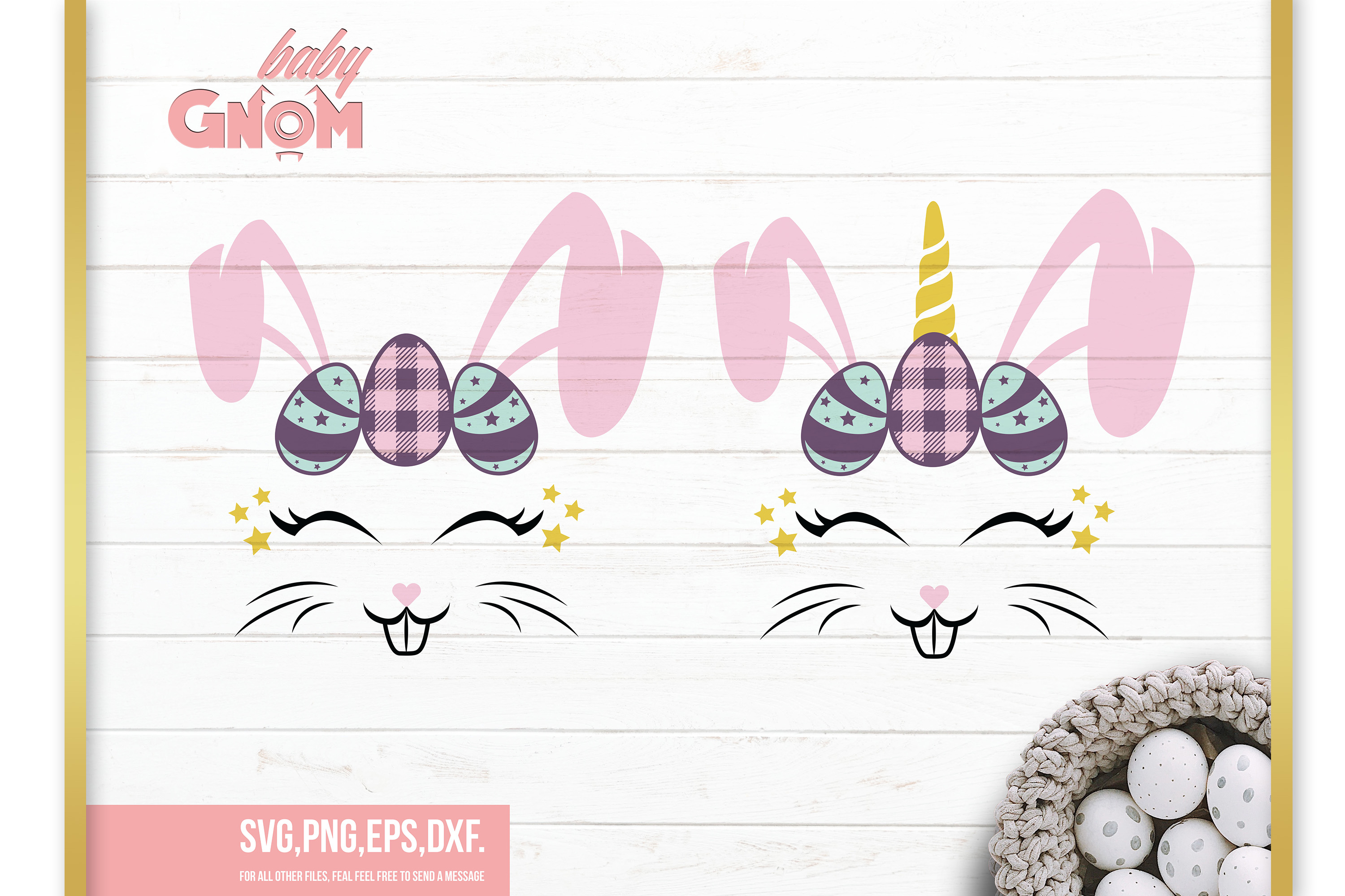 Download Bunny Unicorn Svg Easter Bunny Svg Easter Svg Bunny Face PSD Mockup Templates