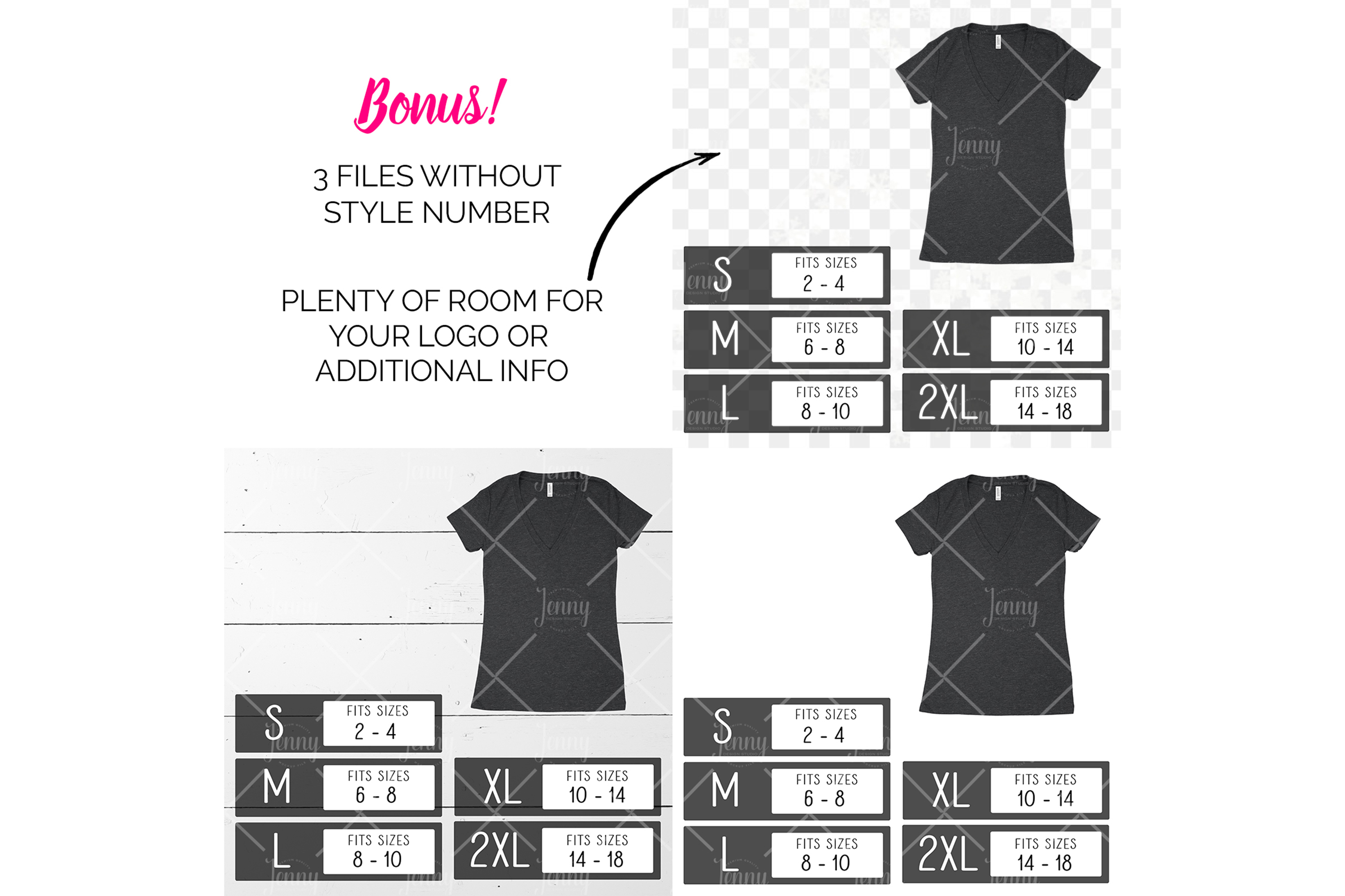 size chart for bella canvas shirts