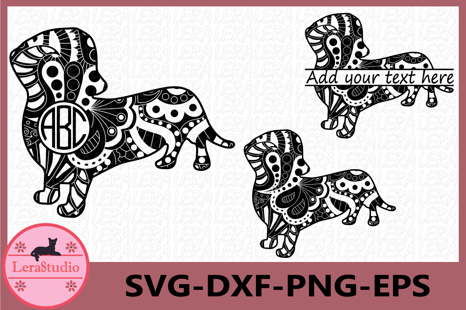 Dog Svg, Dog Zentangle SVG, Animals Svg, Dog Monogram svg