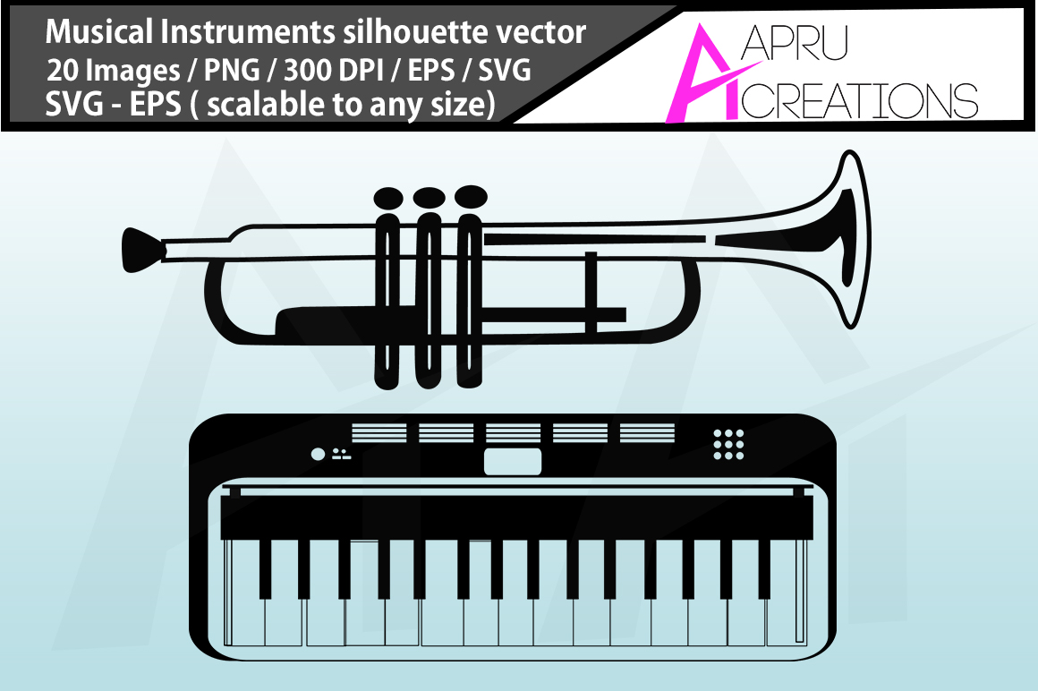 Download Musical Instruments Silhouette Svg, Eps,Png - vector clipart