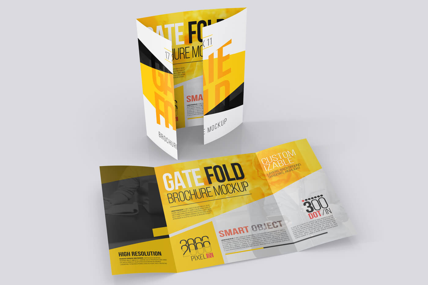 Download 17x11 GATE FOLD BROCHURE MOCKUPS