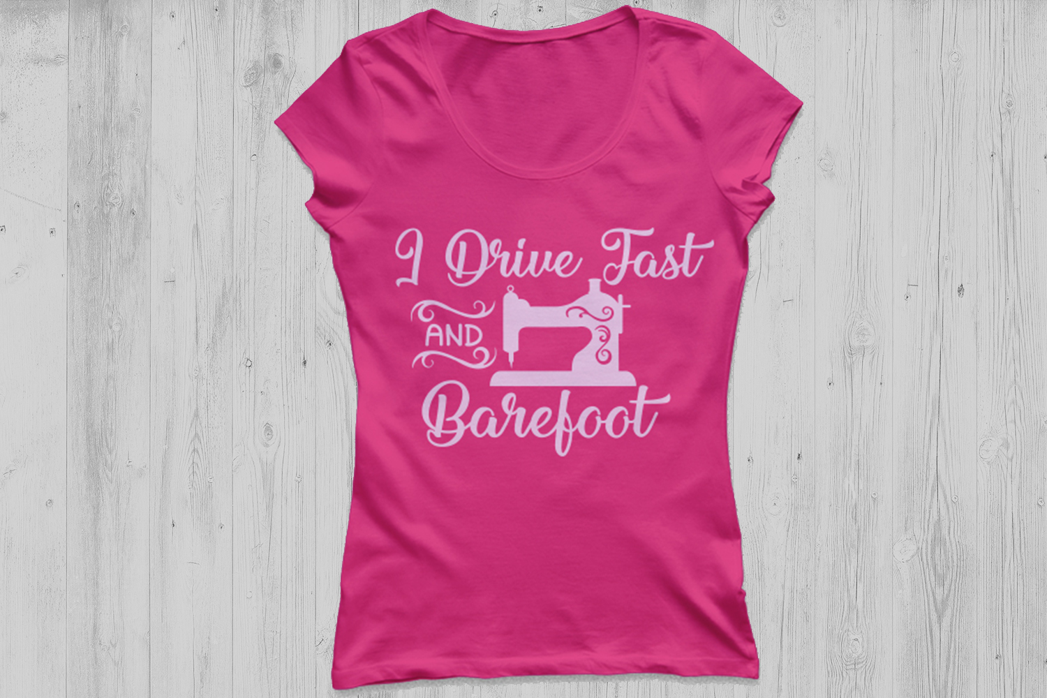 Download I Drive Fast And Barefoot SVG, Sewing Machine SVG ...
