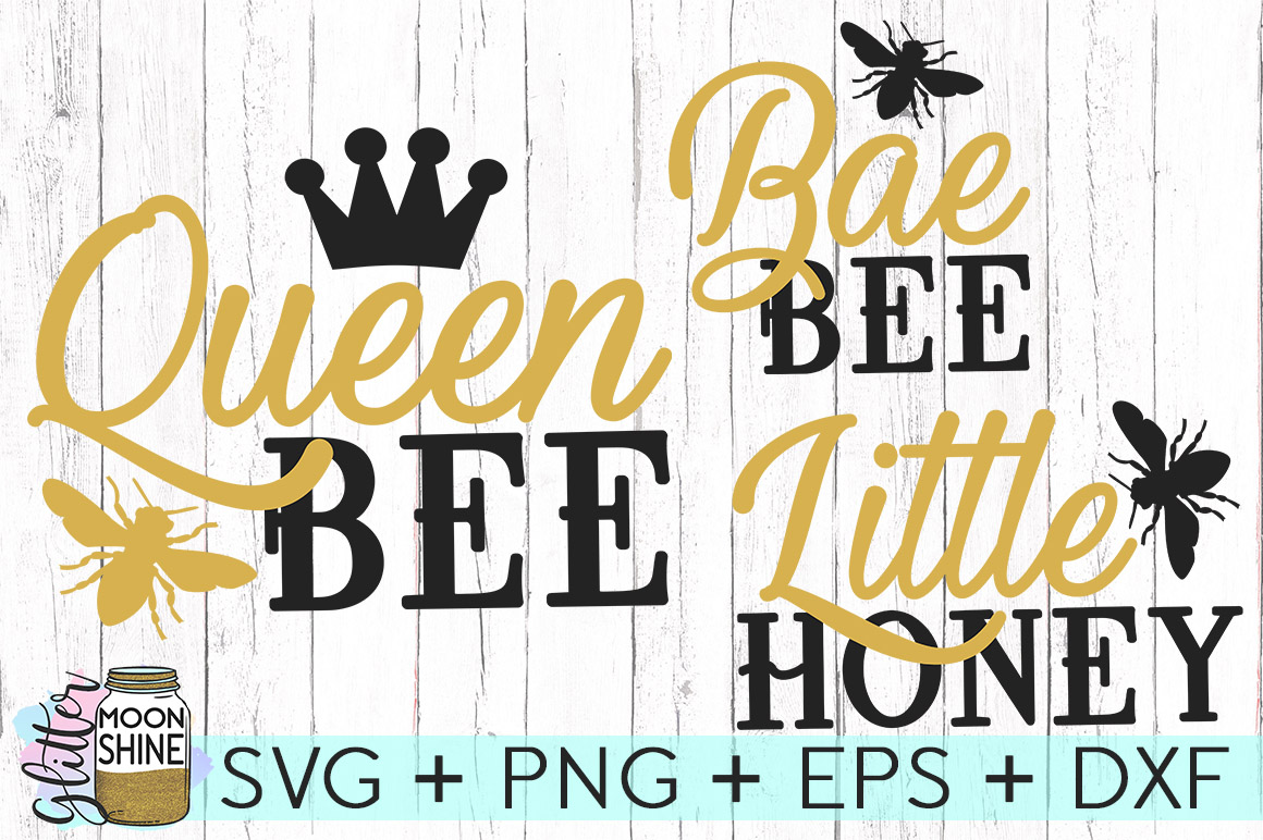 Download Queen Bee Matching Set of 3 SVG DXF PNG EPS Cutting Files