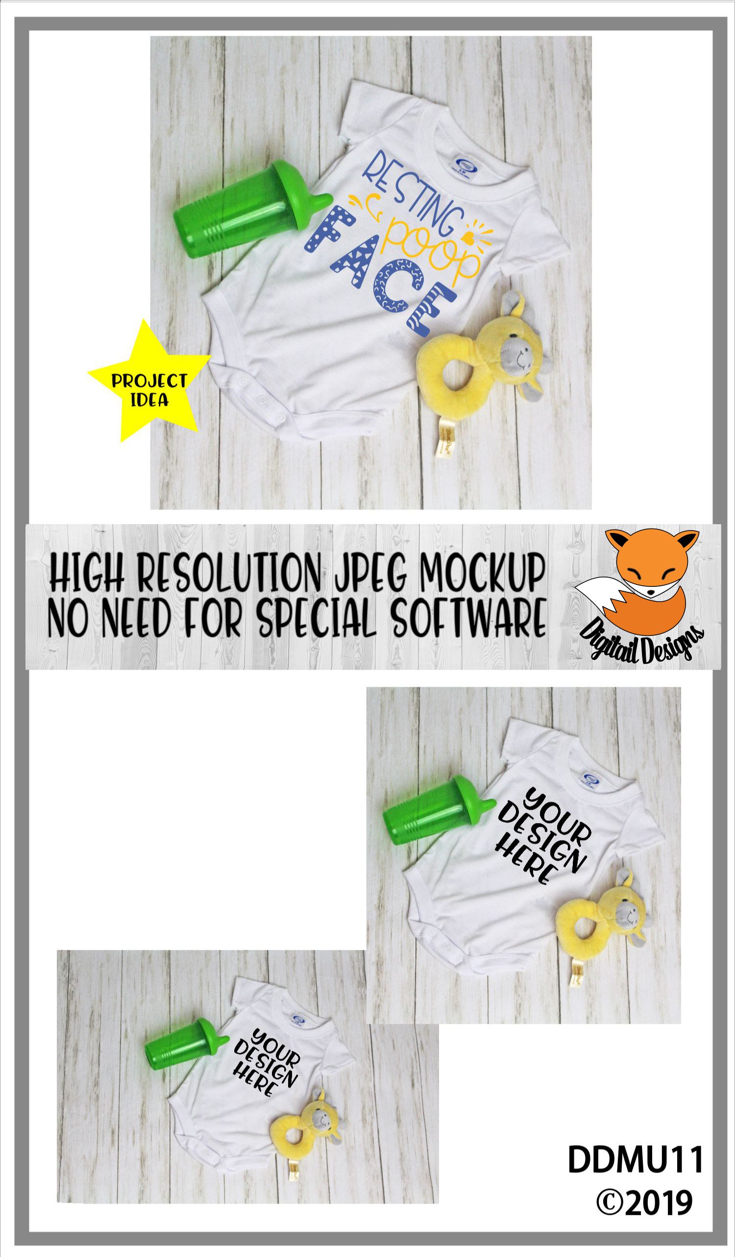 Download Baby Bodysuit Mock Up Mockup