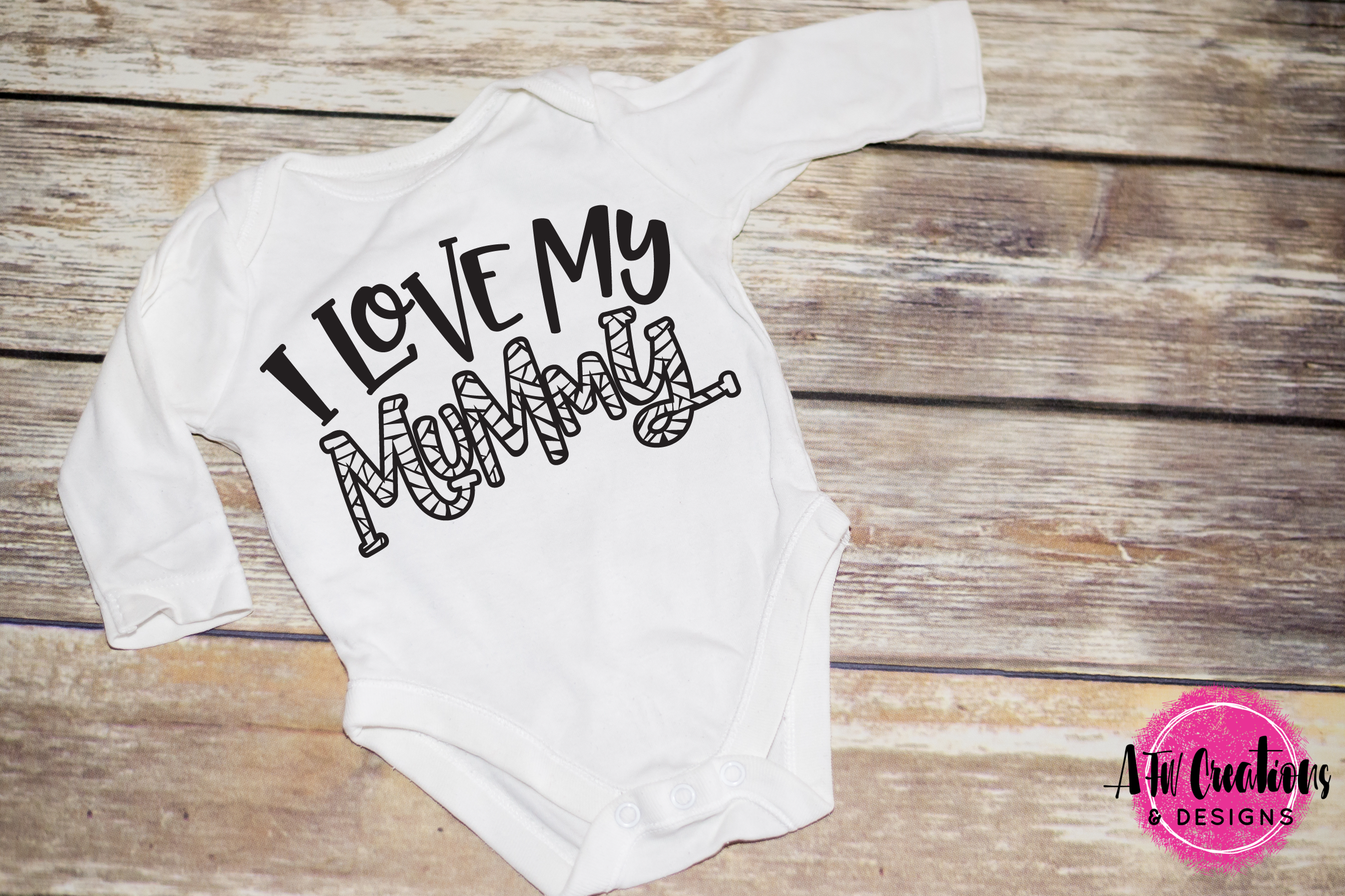 Download I Love My Mummy - SVG, DXF, EPS Cut Files