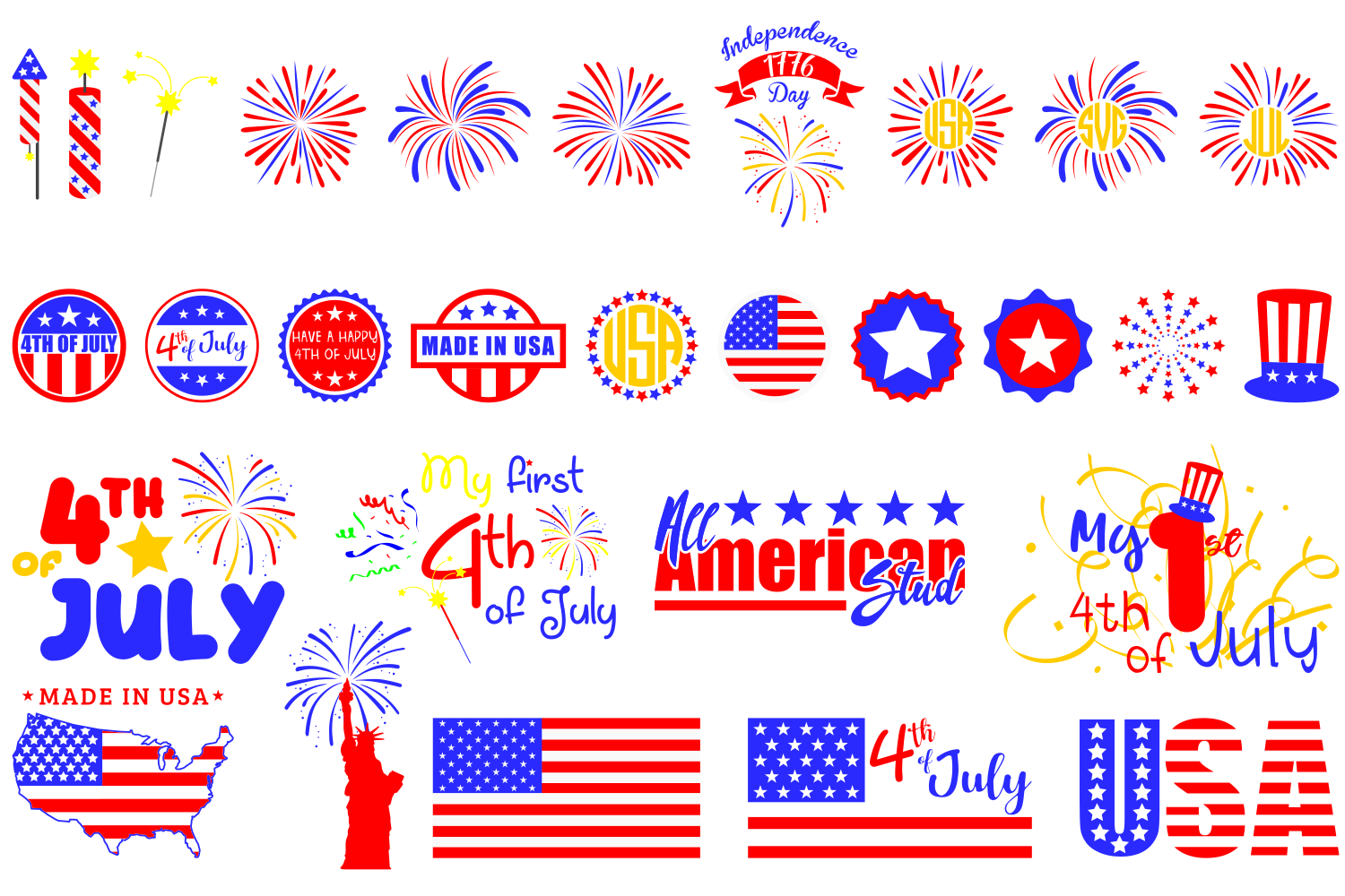 Download 4th of July Bundle SVG USA SVG Holiday SVG America SVG ...
