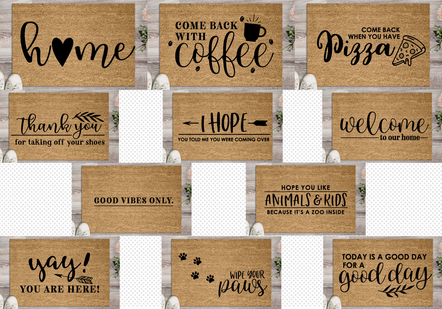 Download DIY Doormat SVG Cut File Bundle (251866) | SVGs | Design ...