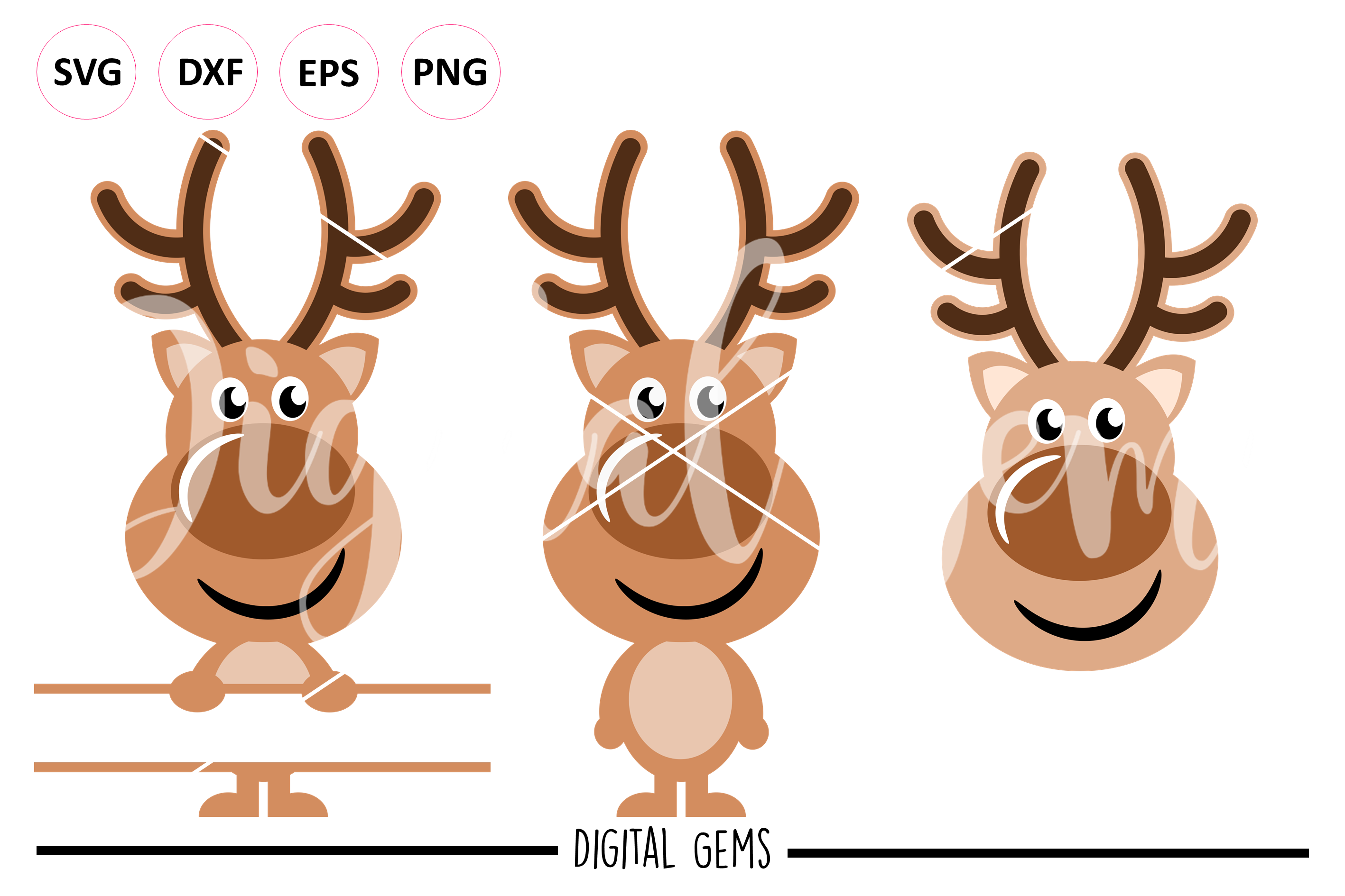 Download Reindeer SVG / PNG / EPS / DXF files