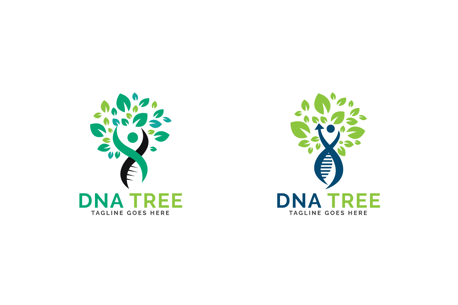 Dna Tree Logo Human Nature Dna And Genetic Logo Design