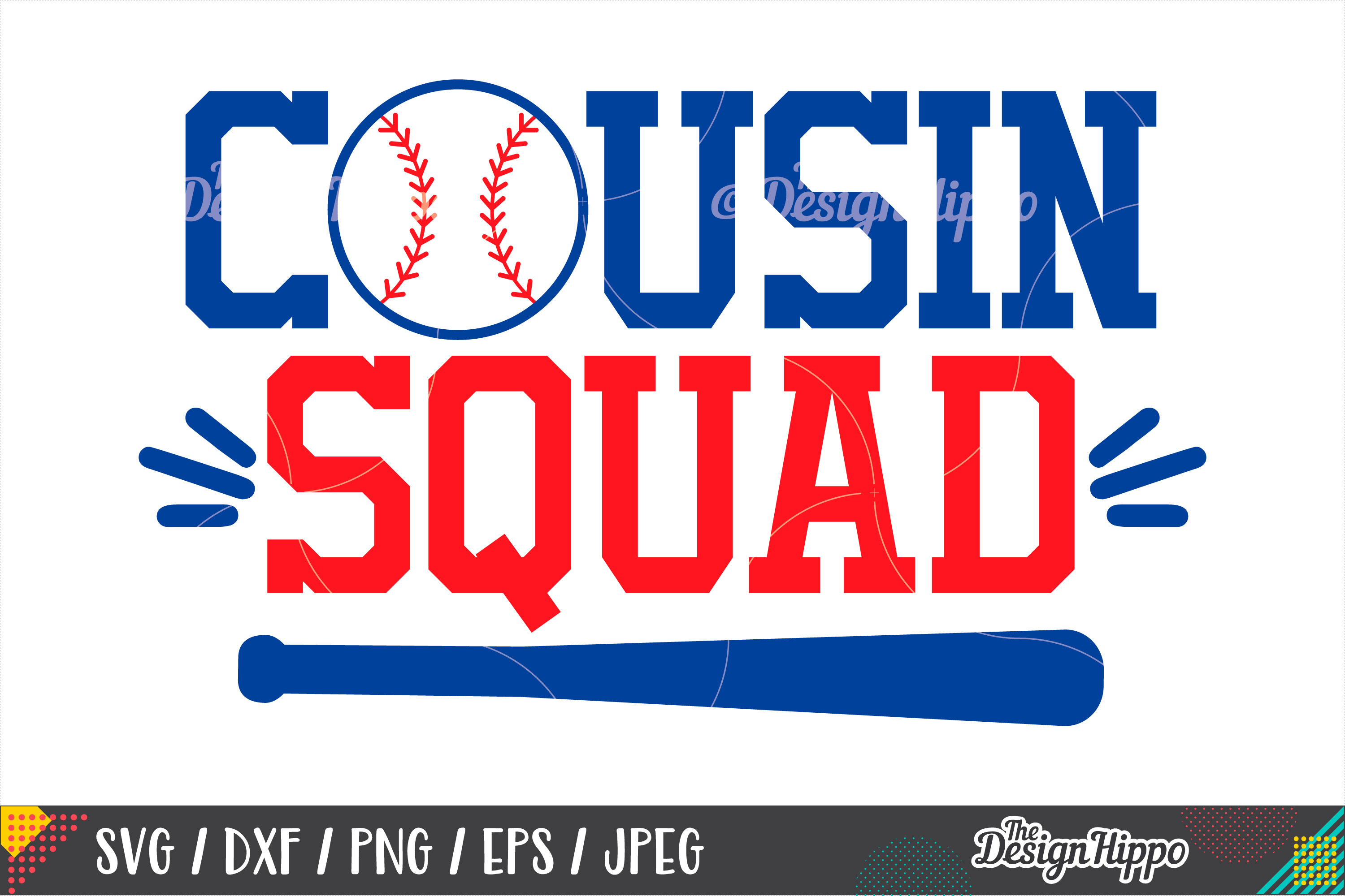 Download Cousin Squad SVG DXF PNG EPS Cut Files, Baseball Squad SVG