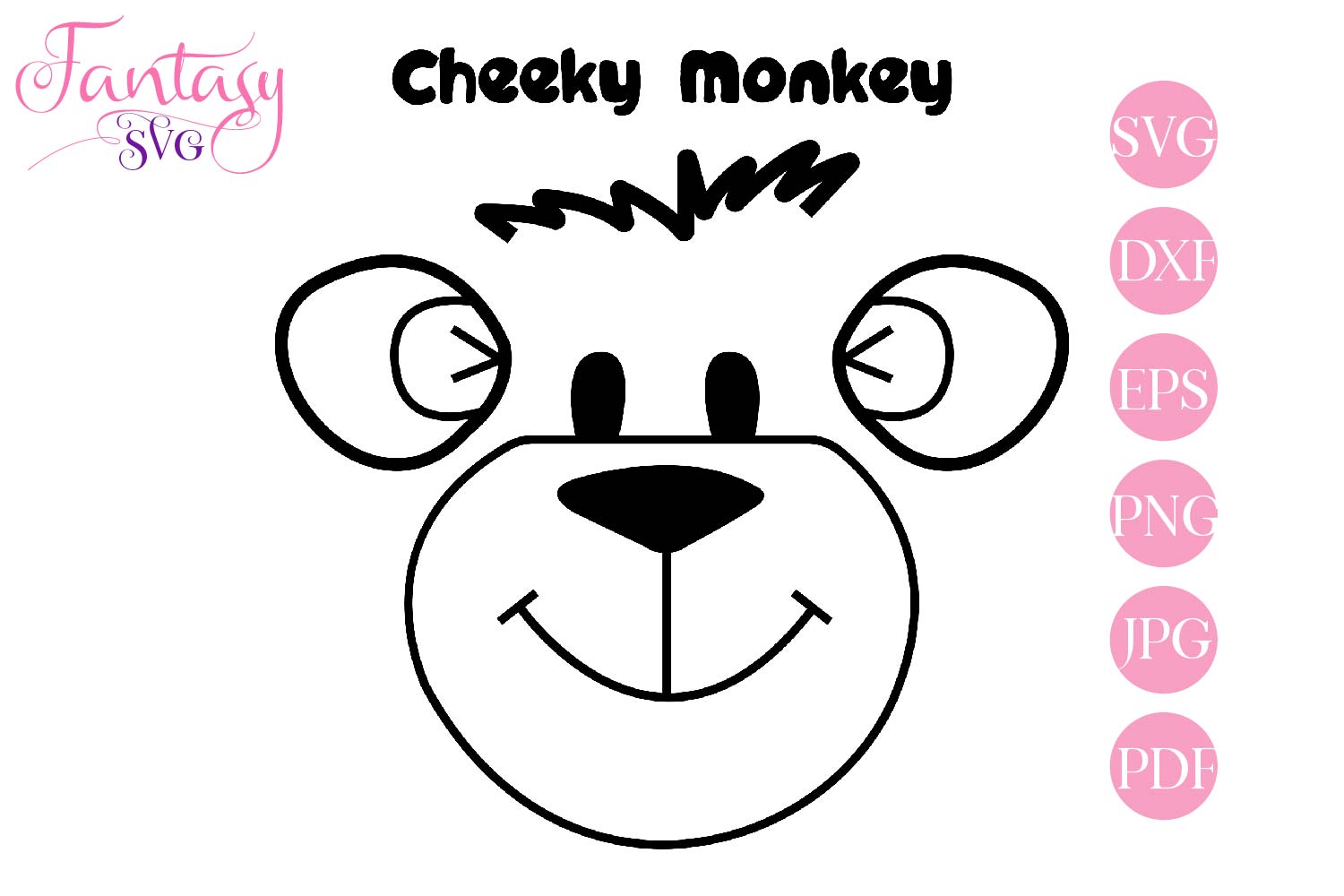 Cheeky Monkey Svg Cut File For Silhouette And Cricut