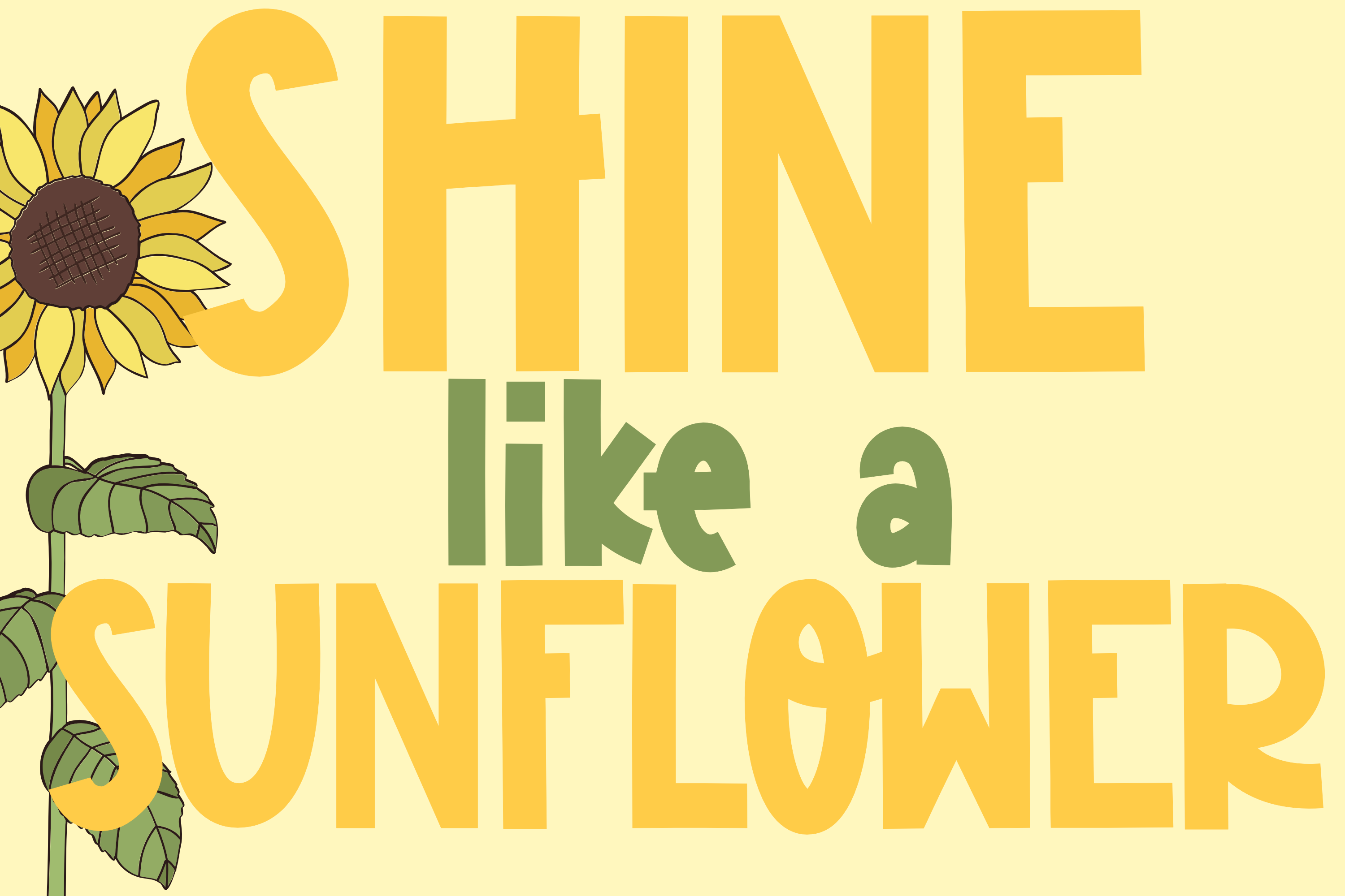Sunflower Garden A Cute Font (516611) Regular Font Bundles