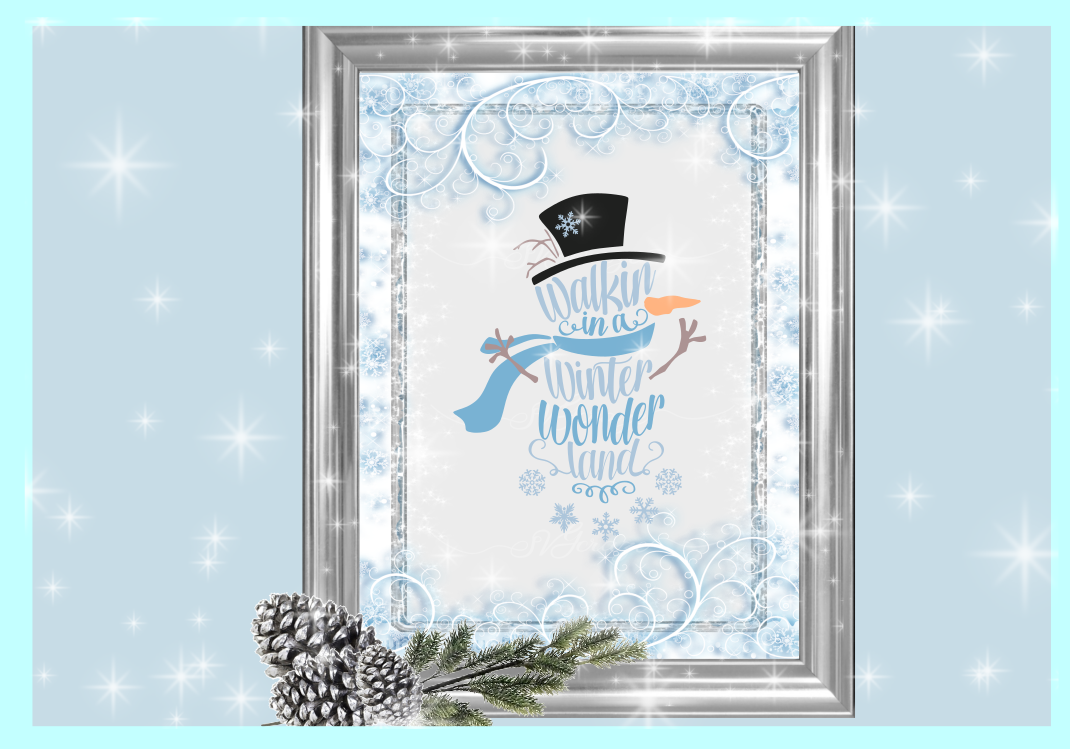 Download Walking In A Winter Wonderland Snowman SVG DXF EPS PNG files