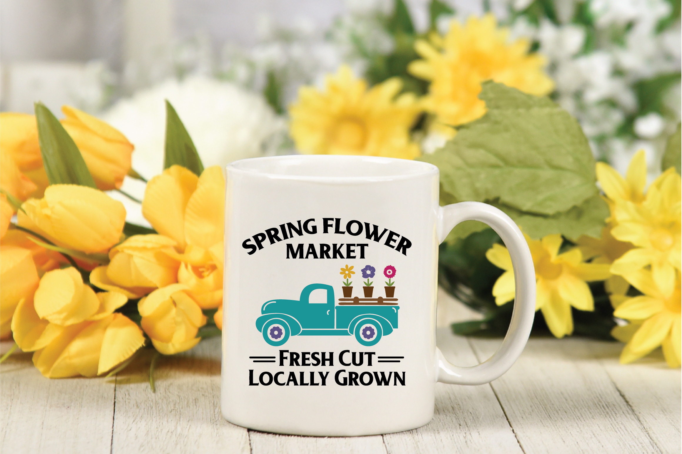 Download Spring Flower Market SVG Cut File - Spring SVG DXF EPS PNG