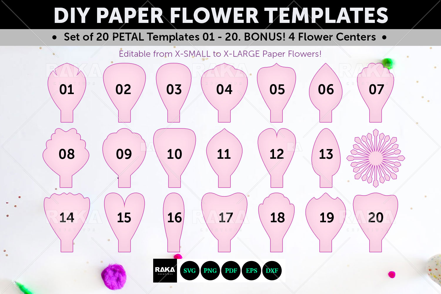 Download Free Large Flower Cricut Template | Best Flower Site