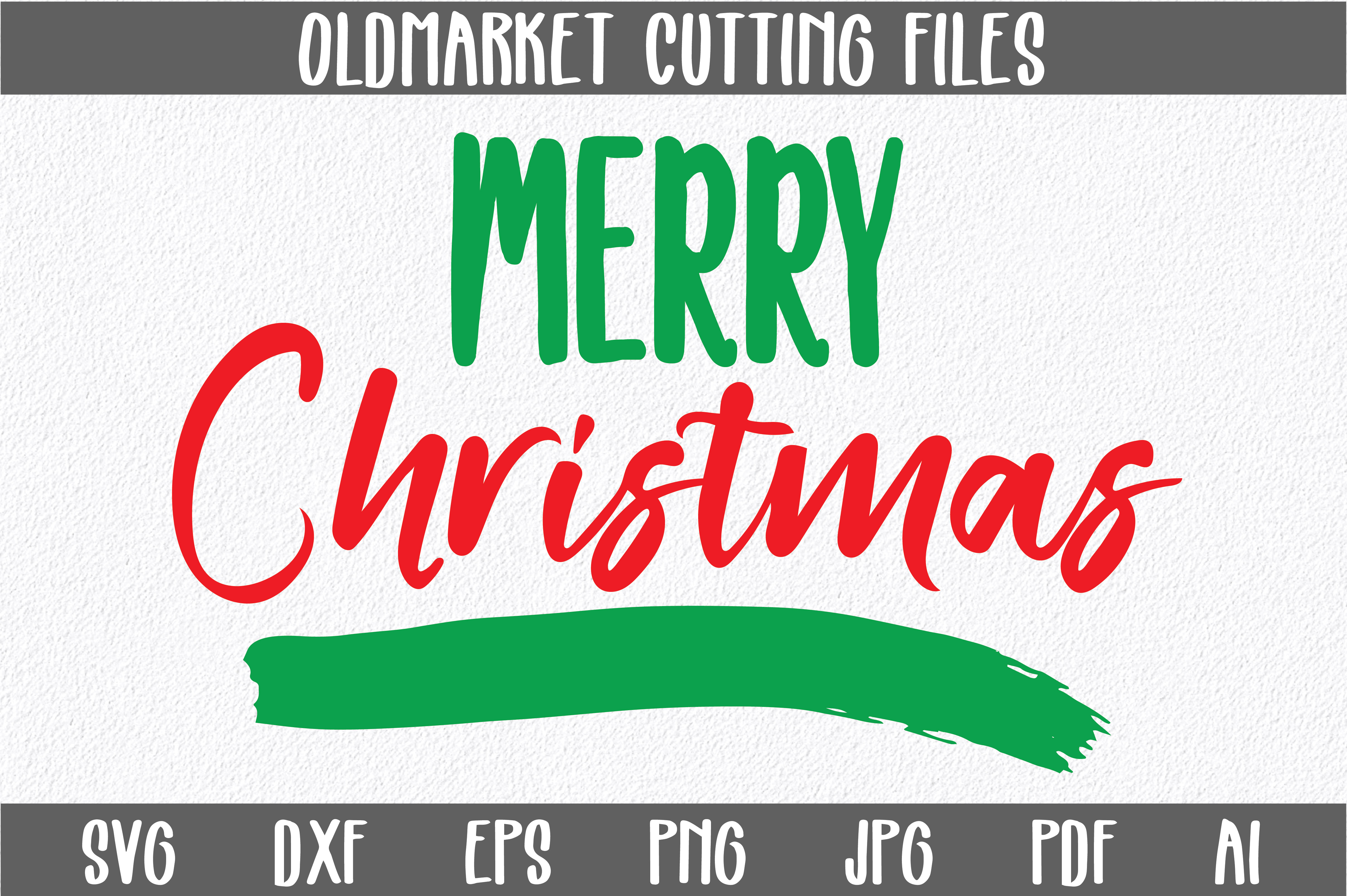 Merry Christmas SVG Cut File - Christmas SVG DXF EPS PNG (42367) | SVGs
