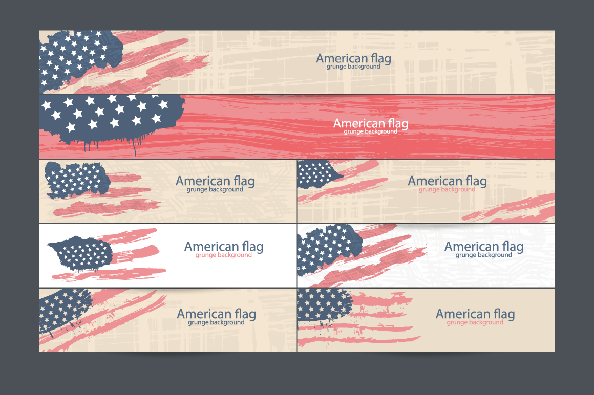 USA horizontal banners/American Flag/USA backgrounds (56866