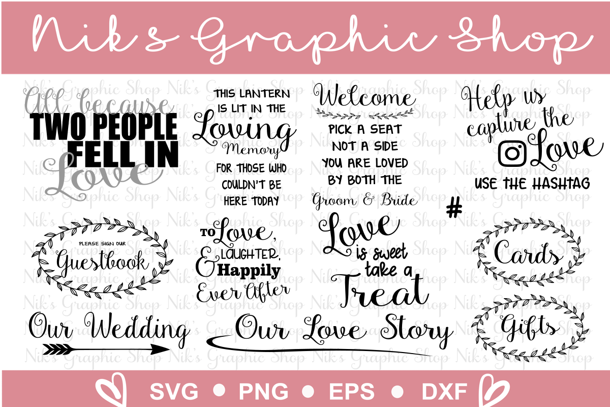 Download Wedding Sign Svgs, Wedding Svg, Sign Sv | Design Bundles