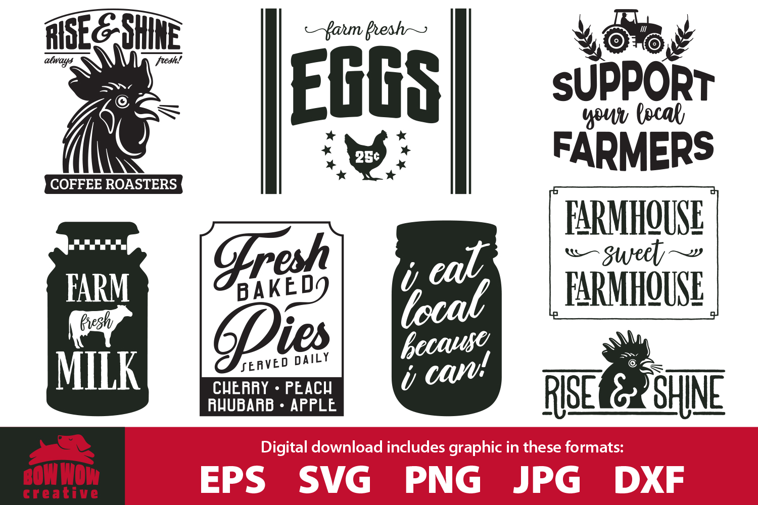 Download Farmhouse Quotes bundle - SVG, EPS, JPG, PNG, DXF files
