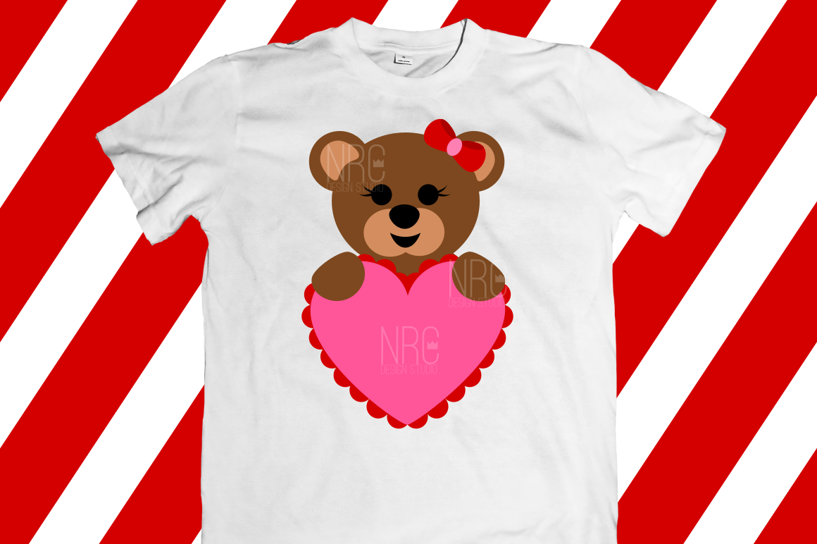 Download Valentine Bear Girl SVG File (49153) | SVGs | Design Bundles