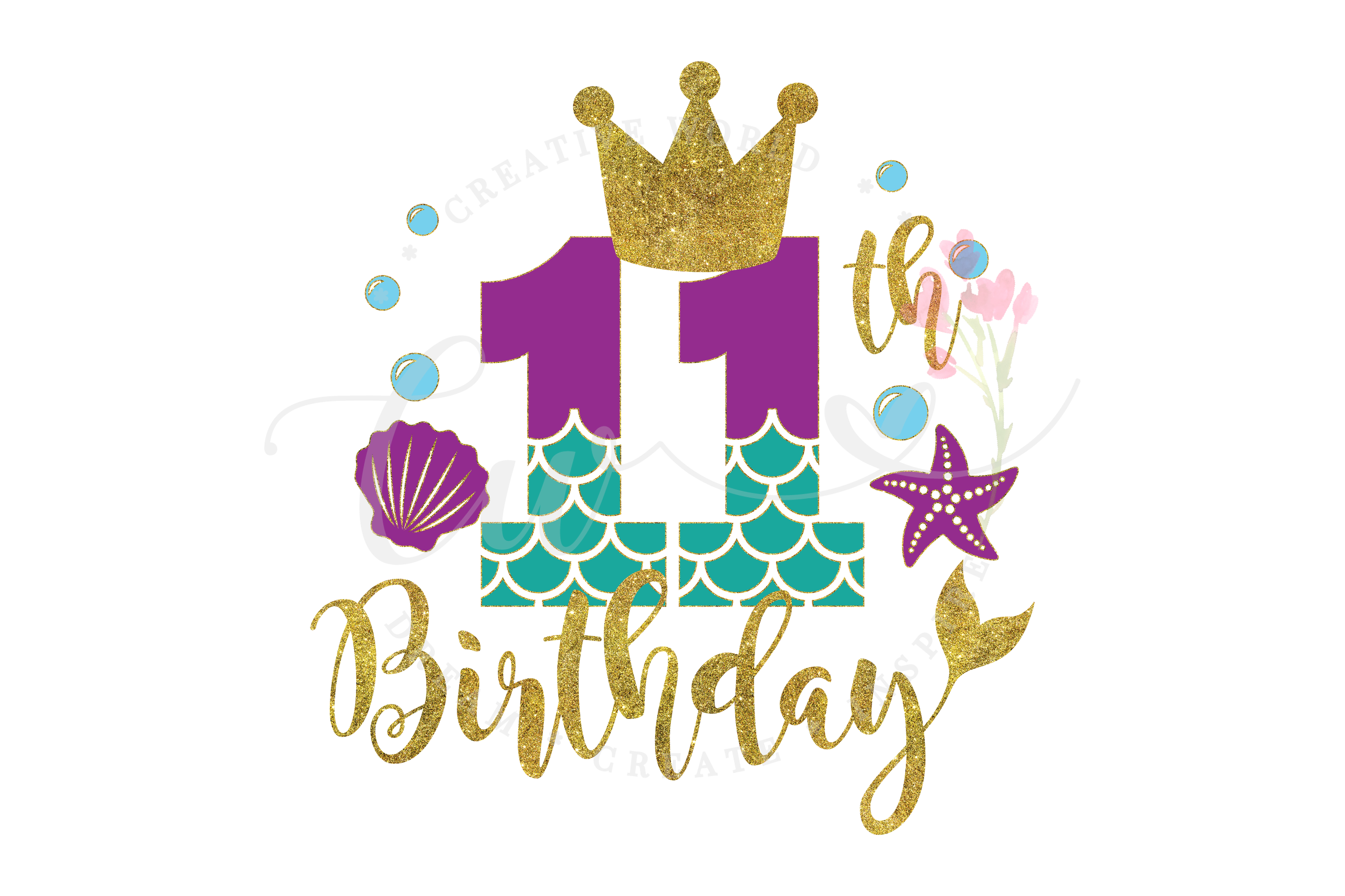 Download My 11th Birthday Mermaid SVG | Mermaid SVG |Mermaid ...