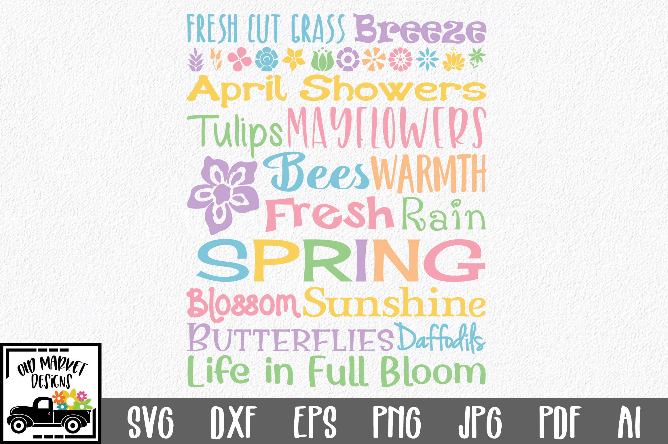 Spring Subway Art SVG Cut File