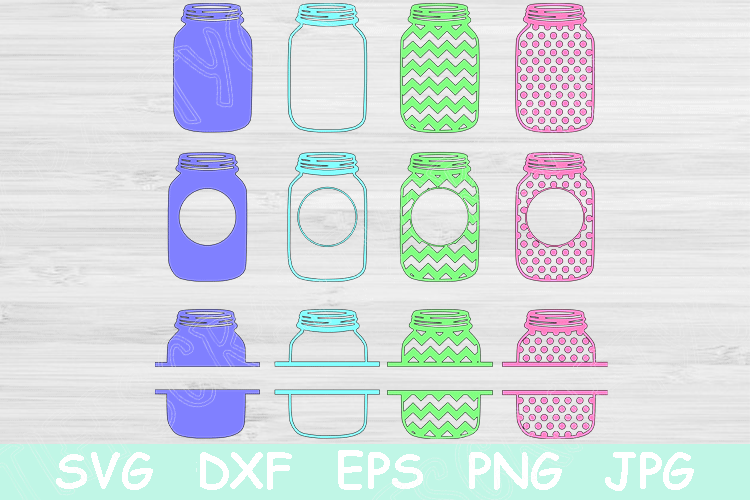 Download Ball Mason Jar Monogram Svg, Mason Jar Svg Files for ...