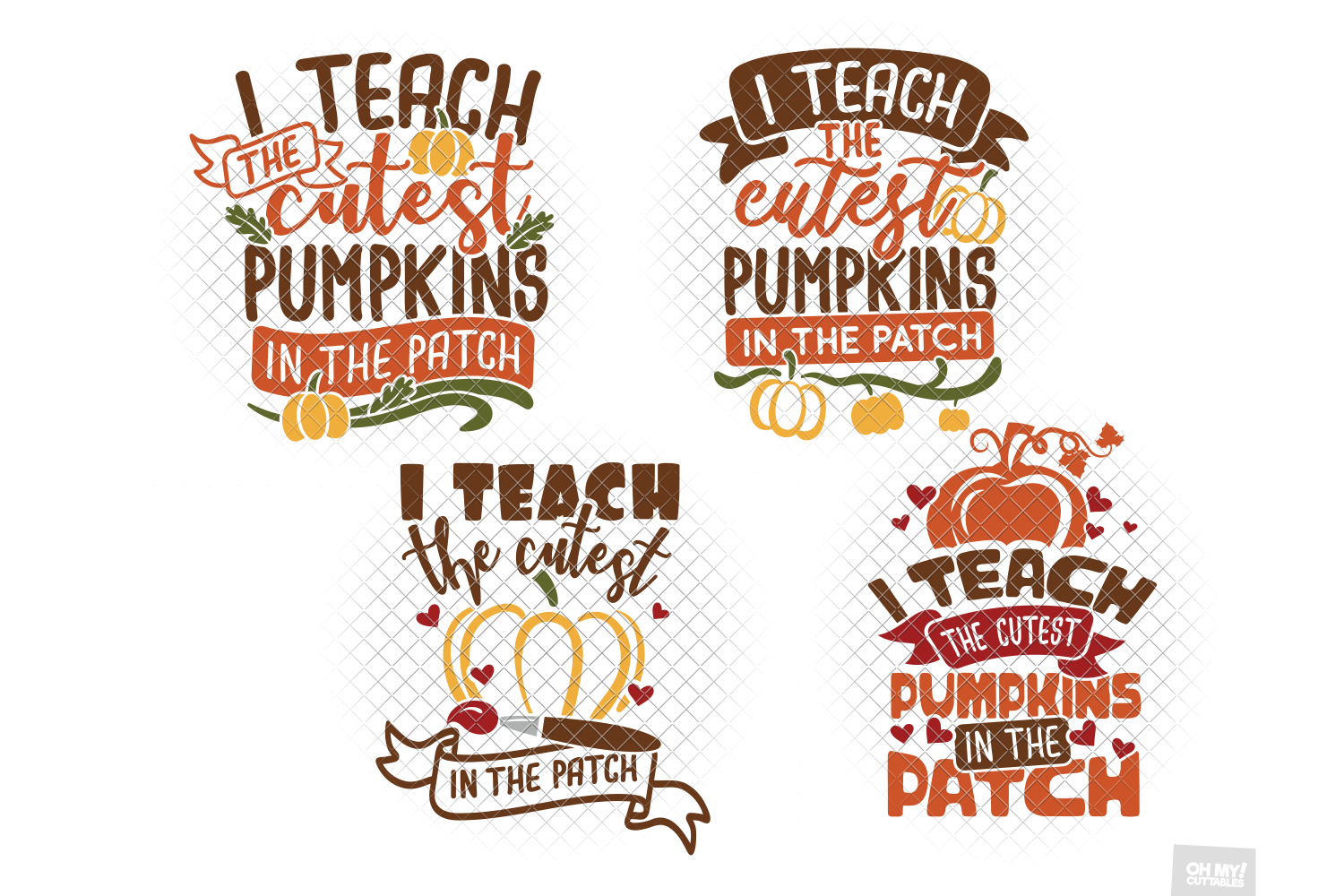 I Teach The Cutest Pumpkins In The Patch Svg Dxf Png Eps Jpg