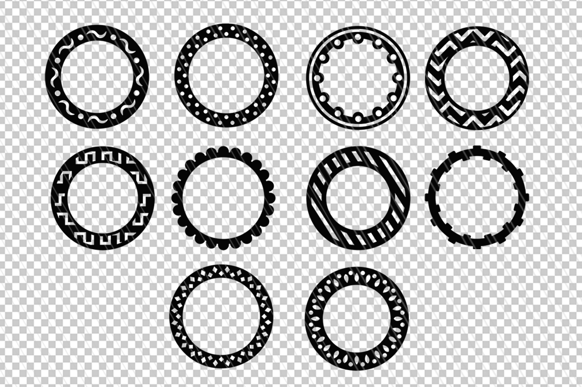Circle Monogram frames svg (76604) | SVGs | Design Bundles