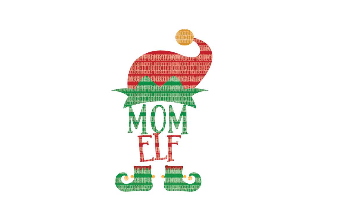 Christmas SVG File, Mom Elf, SVG Files for Cameo and Cricut Design Space, Iron on Decal ...