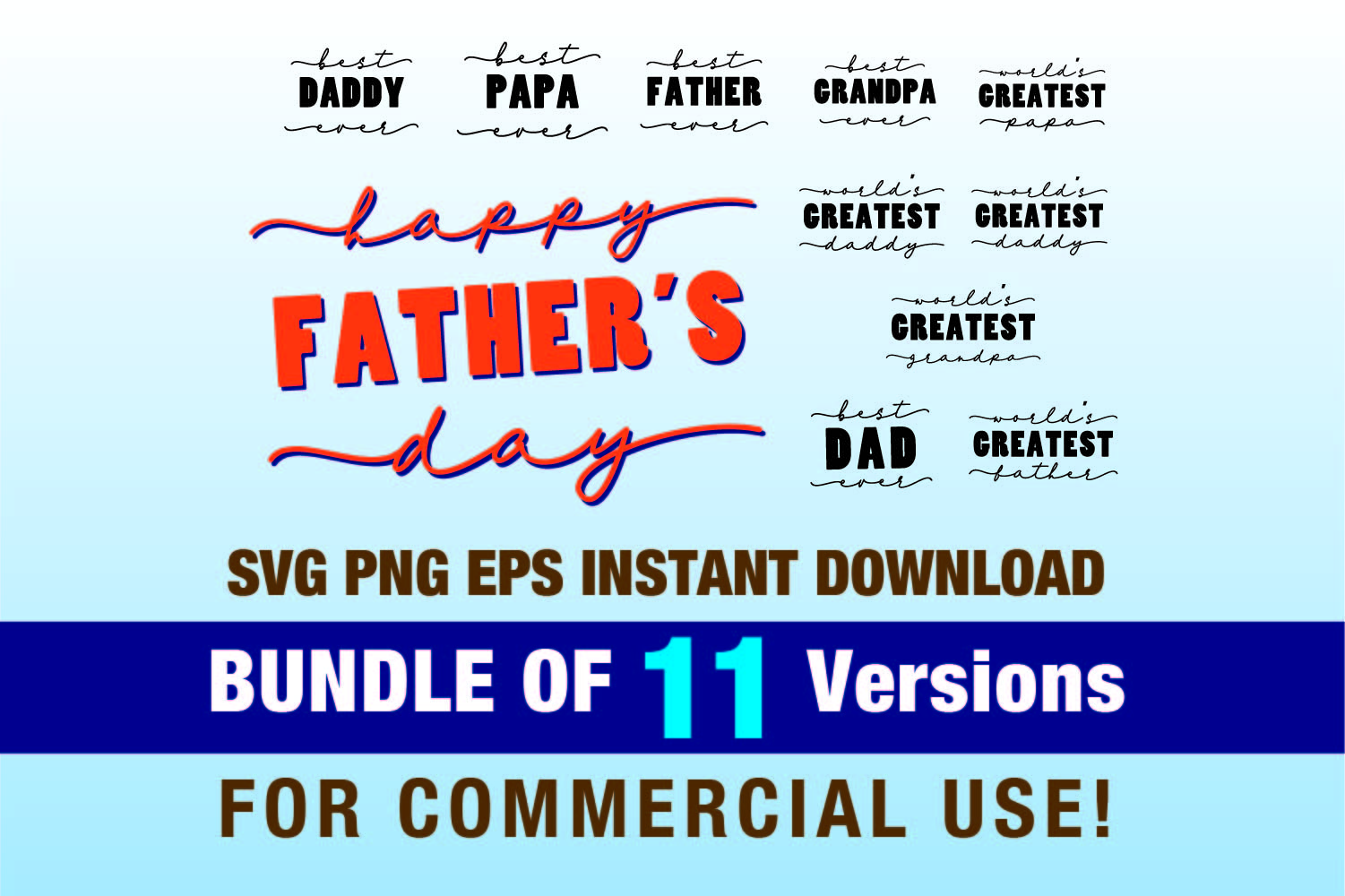 Download Father's Day Digital Bundle - Happy Fathers Day SVG PNG EPS (267487) | Card Making | Design Bundles