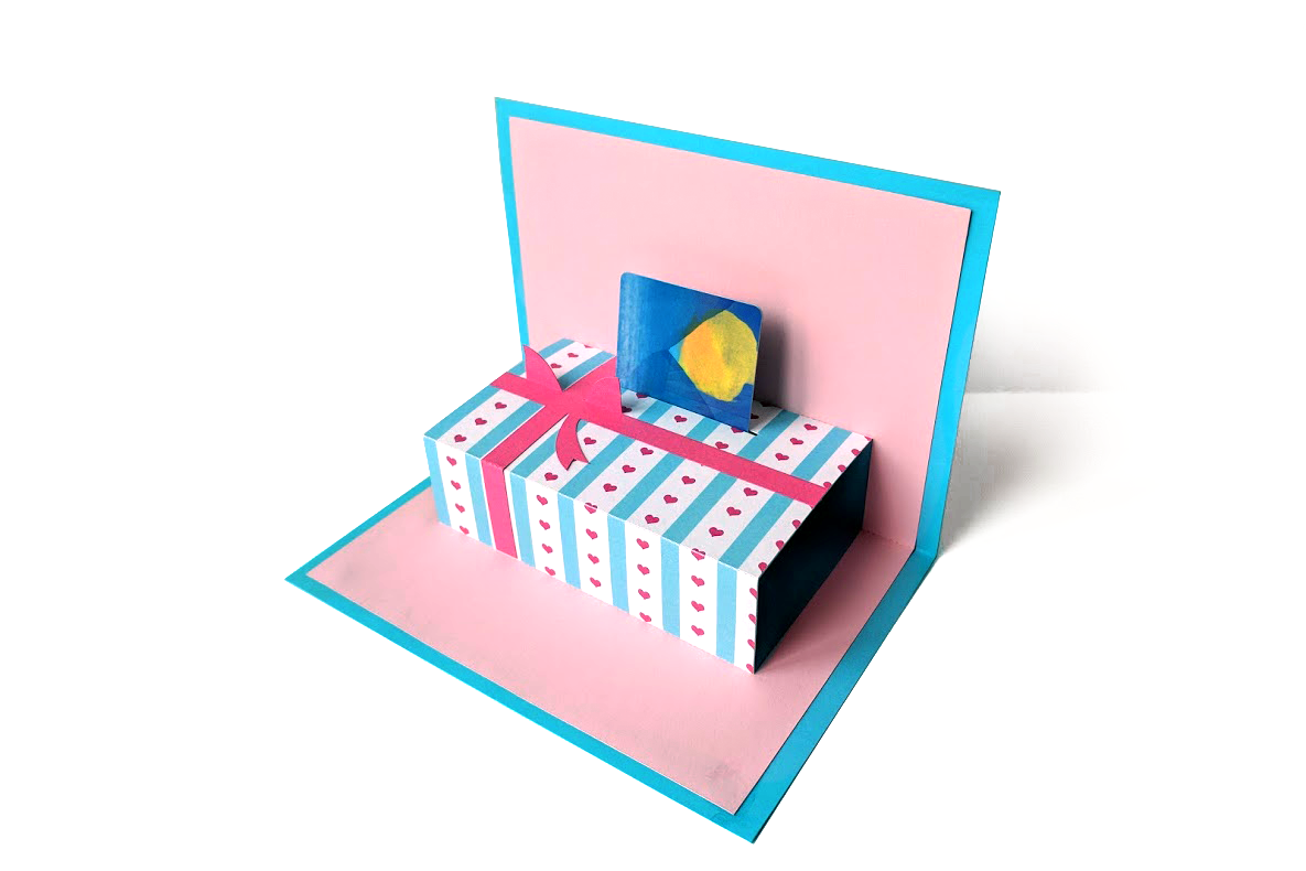Gift Card Holder Gift Box Pop Up Card SVG & PDF Design ...