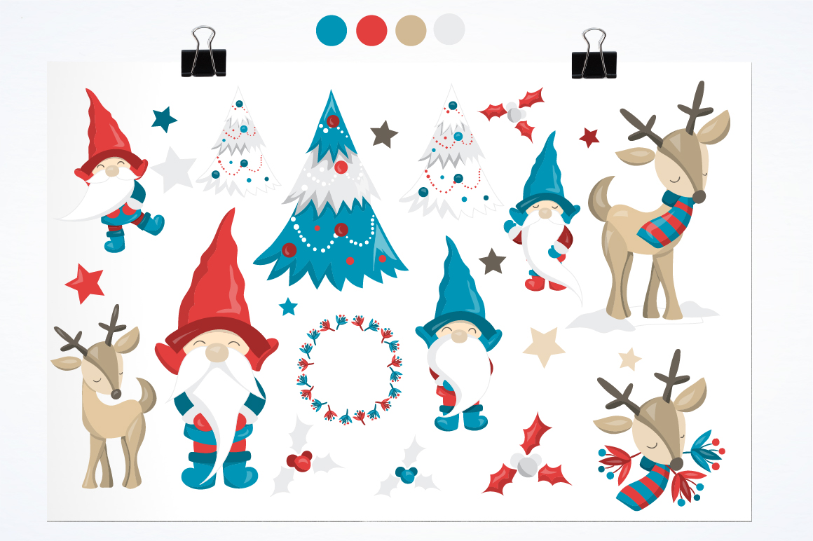 Christmas Gnomes graphics and illustrations